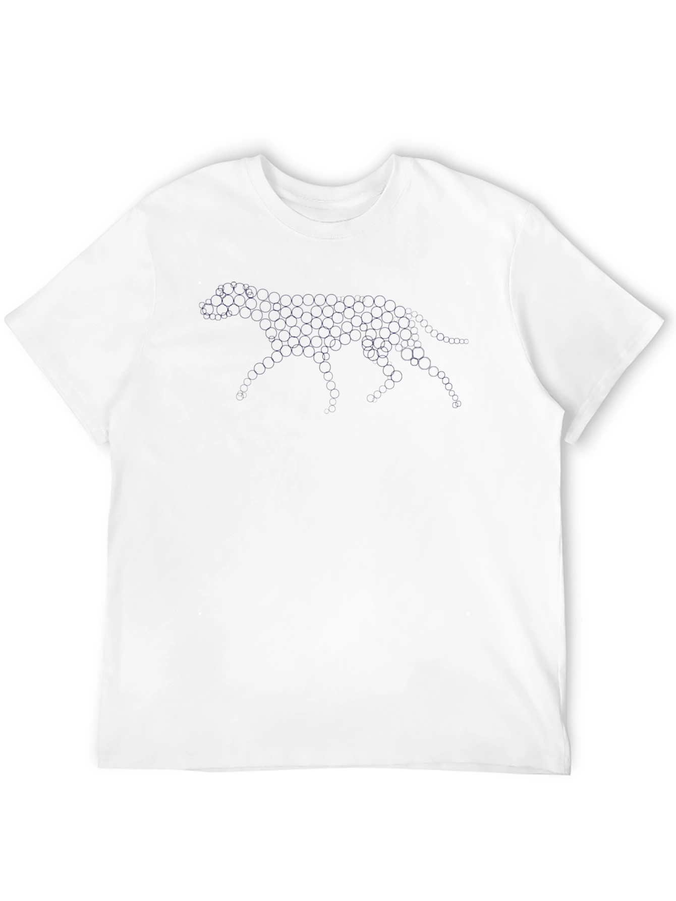 Geometric Cheetah Print Black T-Shirt