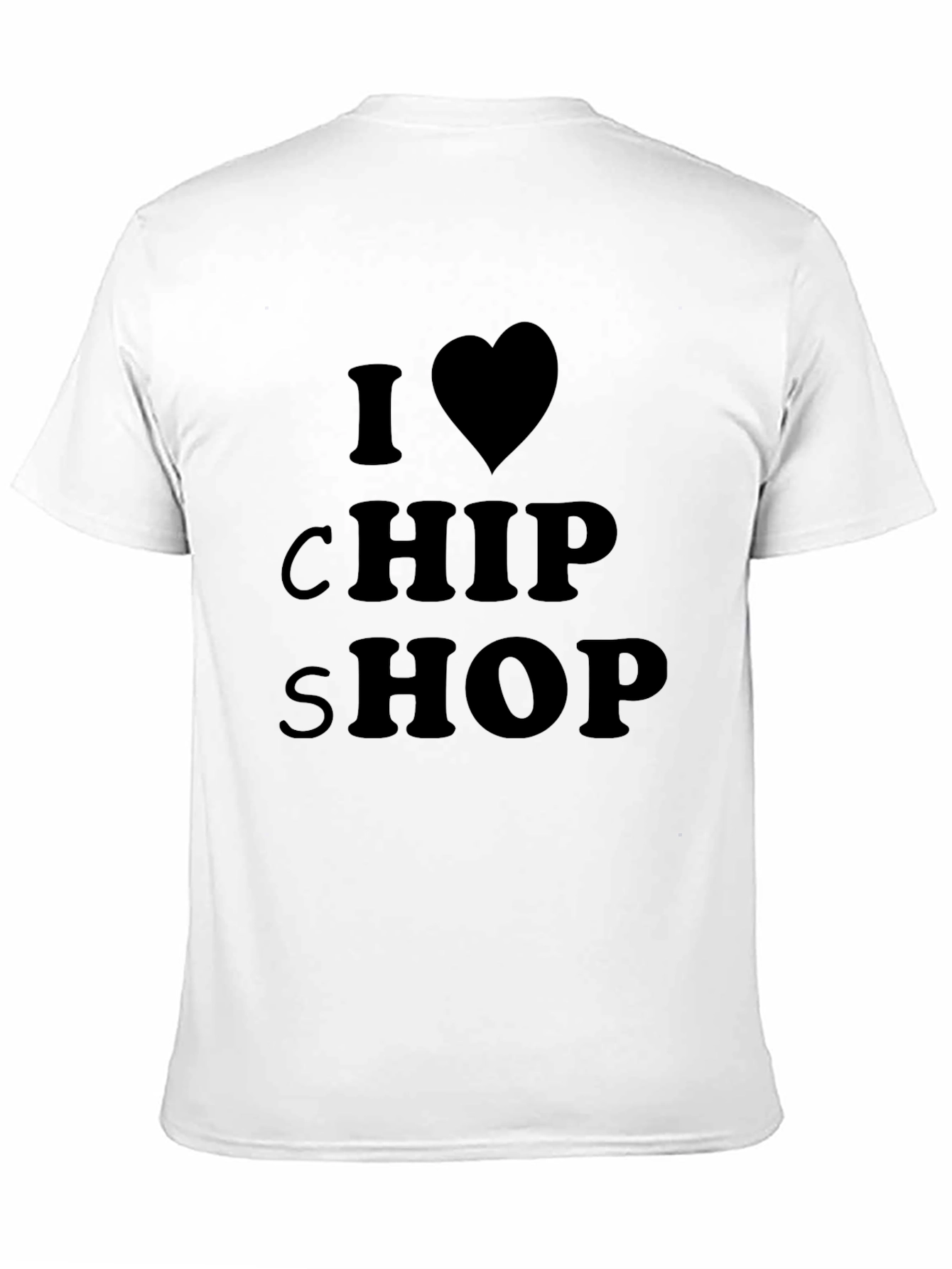 I Love Chip Shop Black T-Shirt