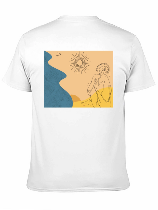 Abstract Graphic Print Crew Neck T-Shirt