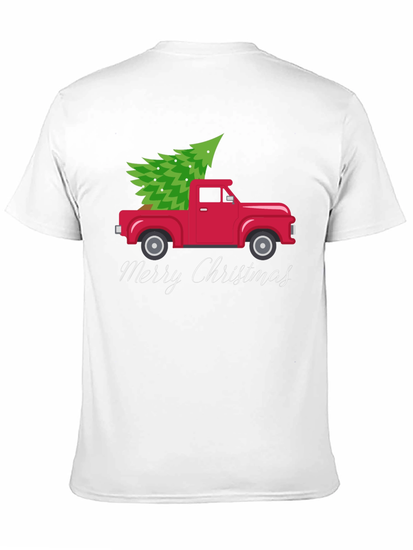 Merry Christmas Truck Tee - Holiday Festive Shirt