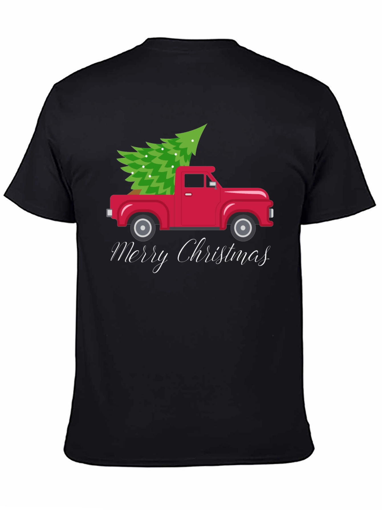 Merry Christmas Truck Tee - Holiday Festive Shirt
