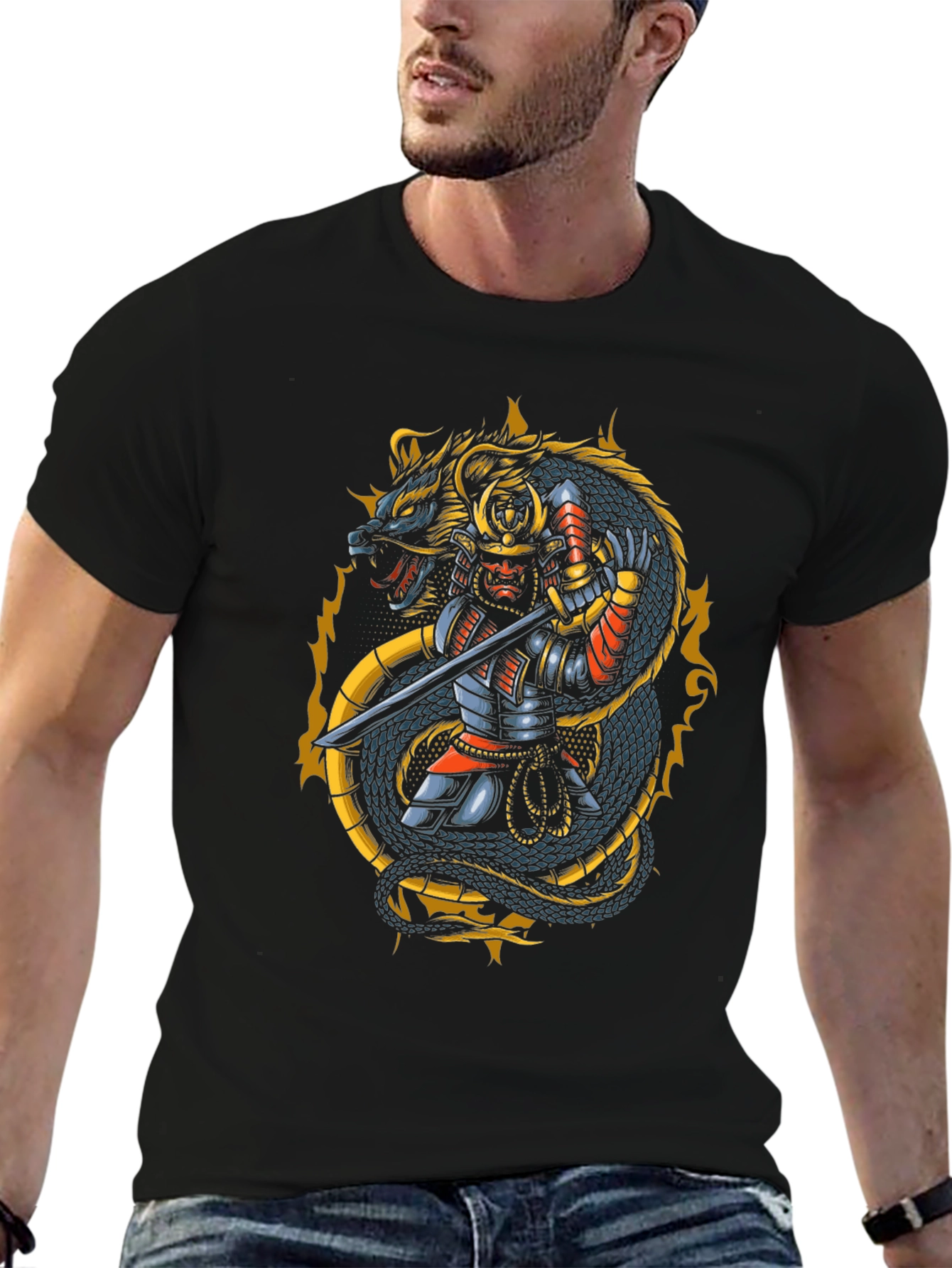 Samurai Dragon Graphic Tee