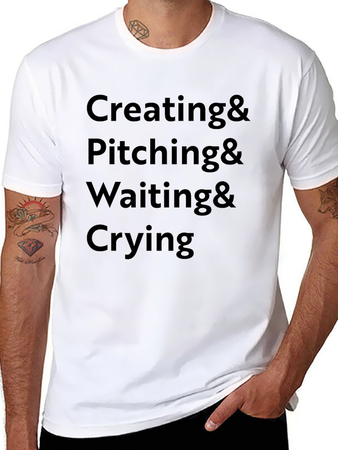 Creating Pitching Waiting Crying Graphic Tee