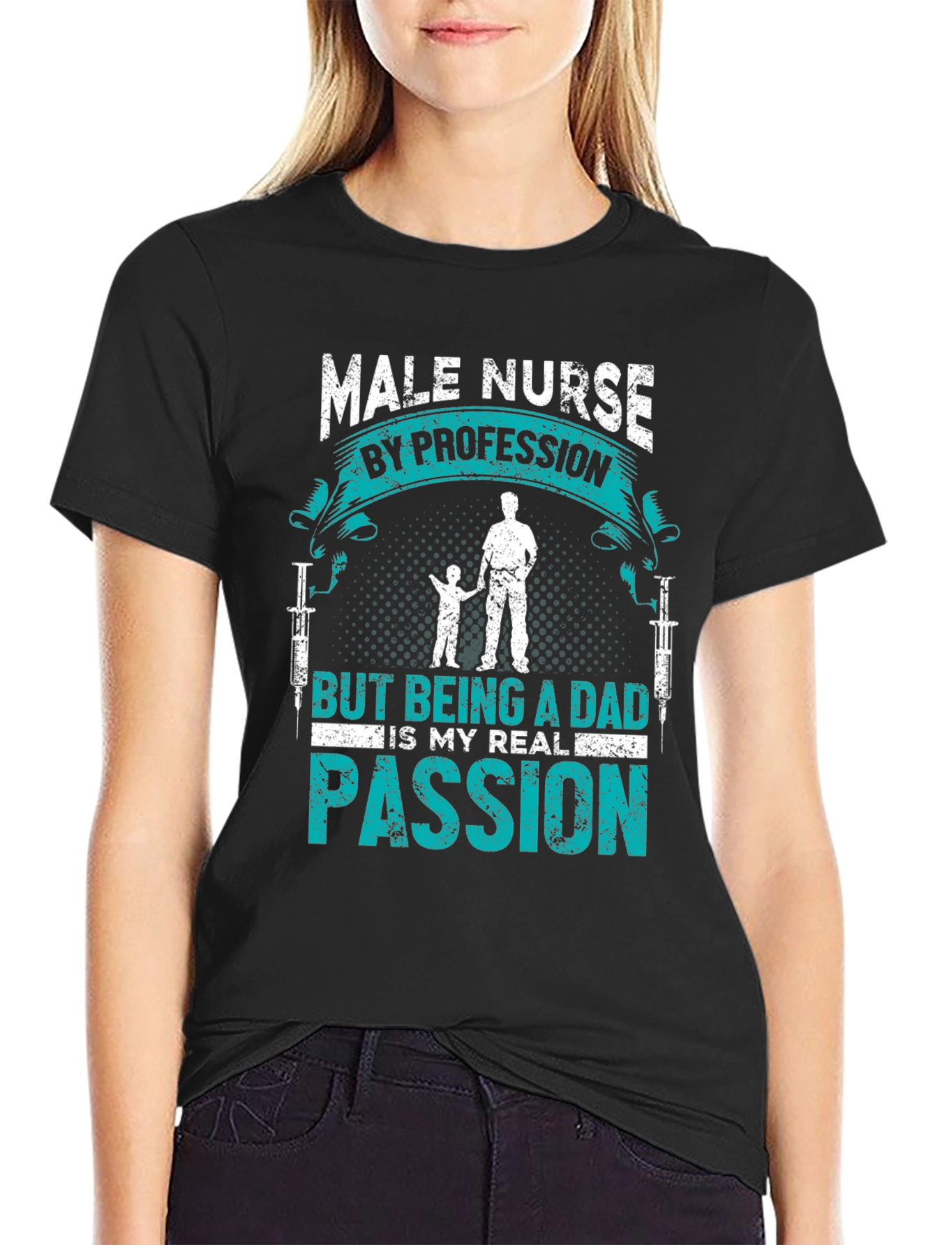 Male Nurse Dad T-Shirt: Passion & Profession