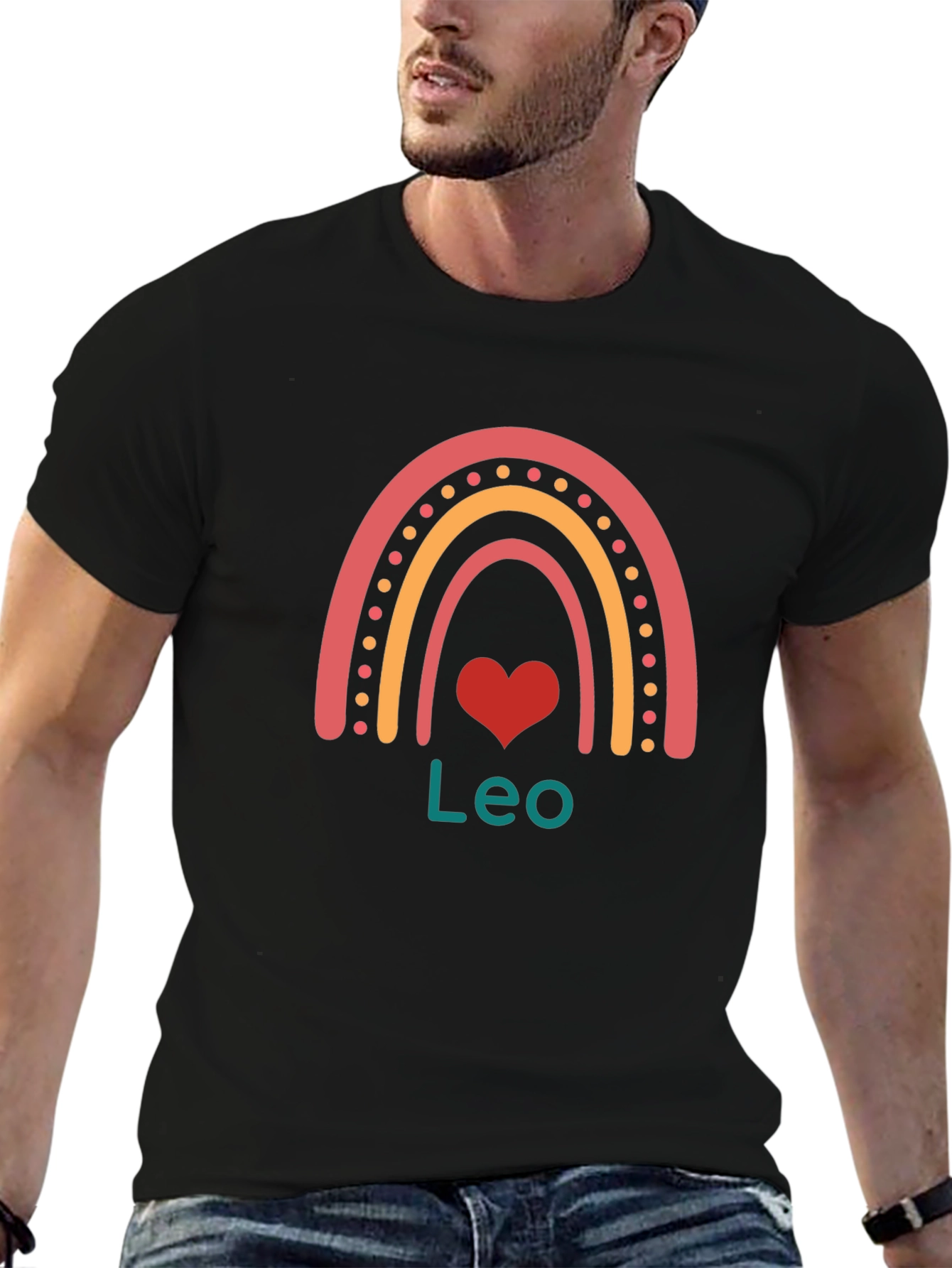 Leo Rainbow Graphic T-Shirt