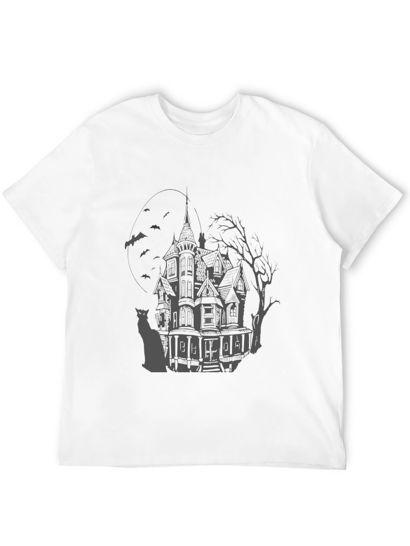 Haunted House Graphic T-Shirt