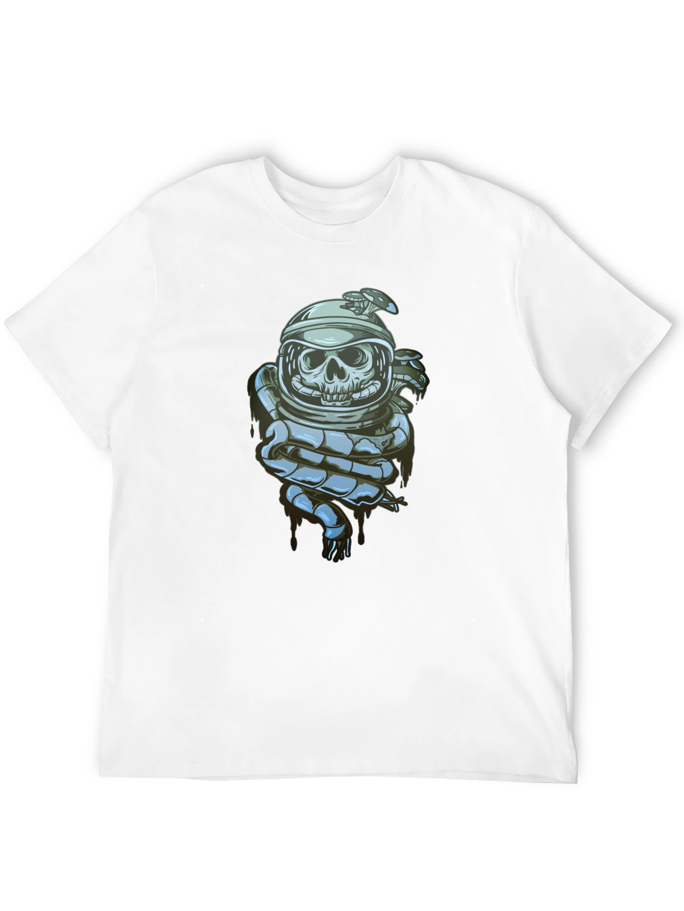 Skull Astronaut Graphic Tee - Premium Cotton Blend