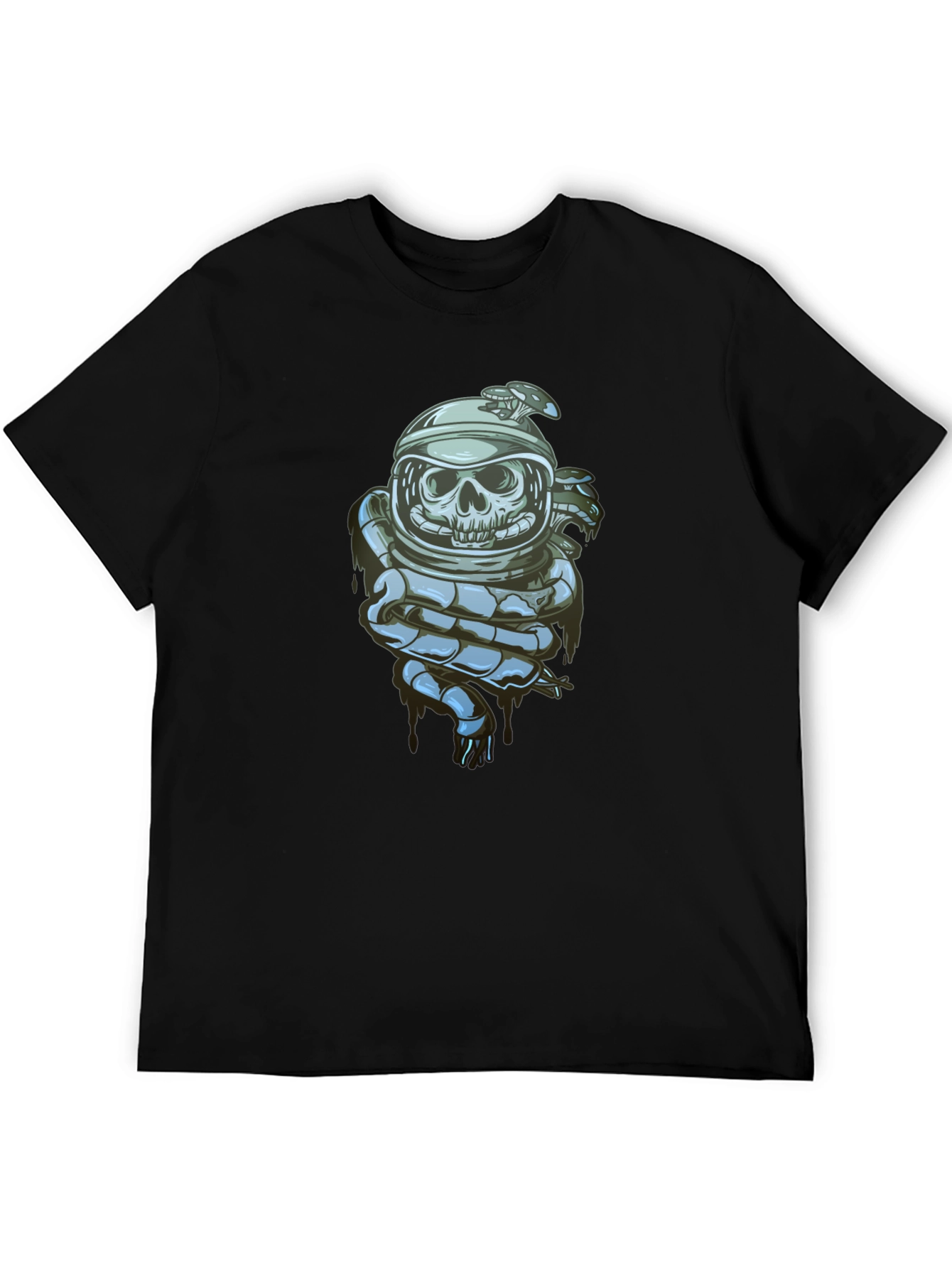Skull Astronaut Graphic Tee - Premium Cotton Blend