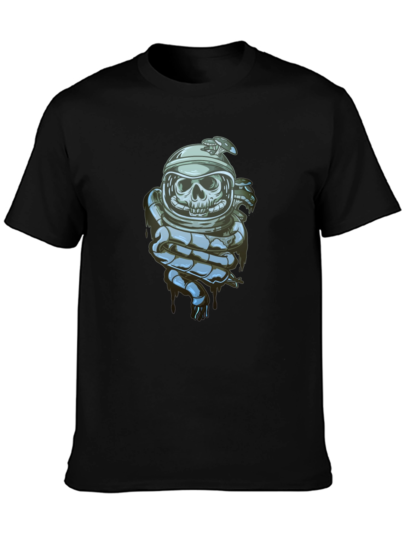 Skull Astronaut Graphic Tee - Premium Cotton Blend