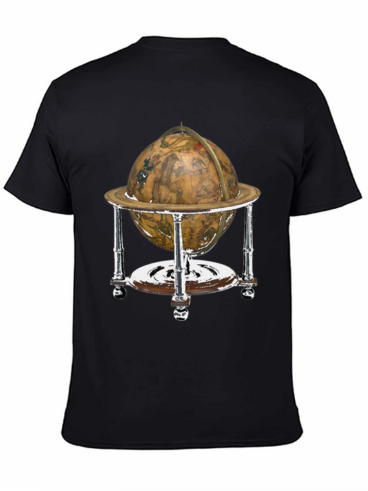 Vintage Globe Graphic Tee - Black