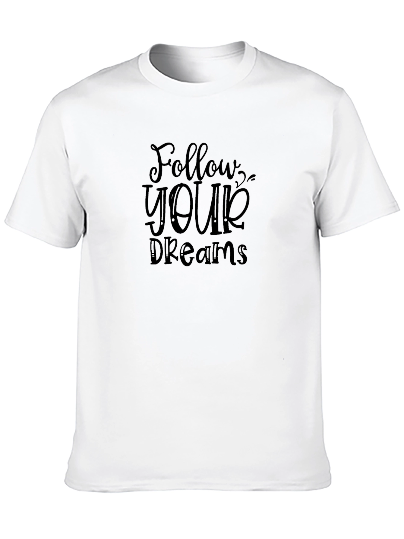 Follow Your Dreams Black Graphic Tee