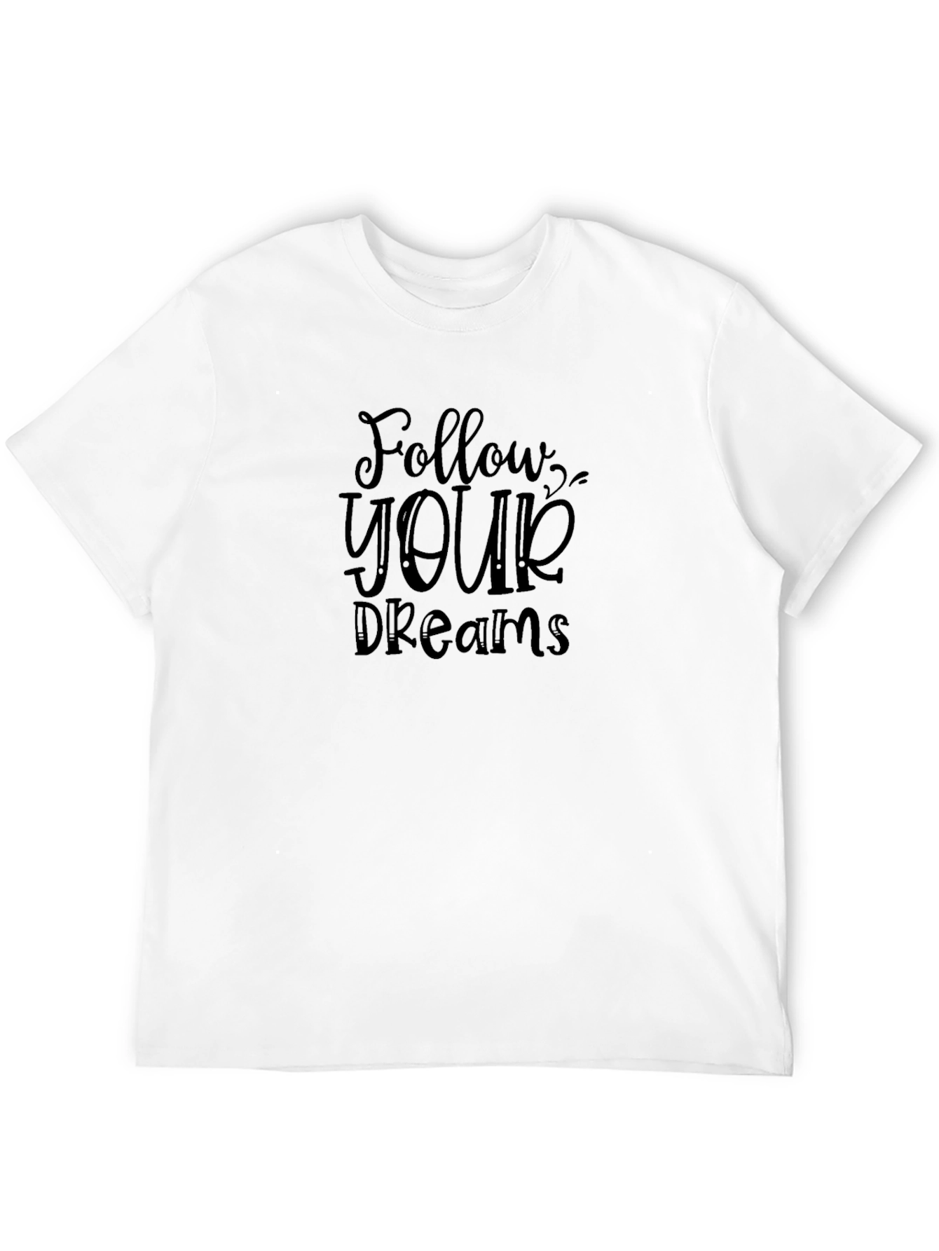 Follow Your Dreams Black Graphic Tee