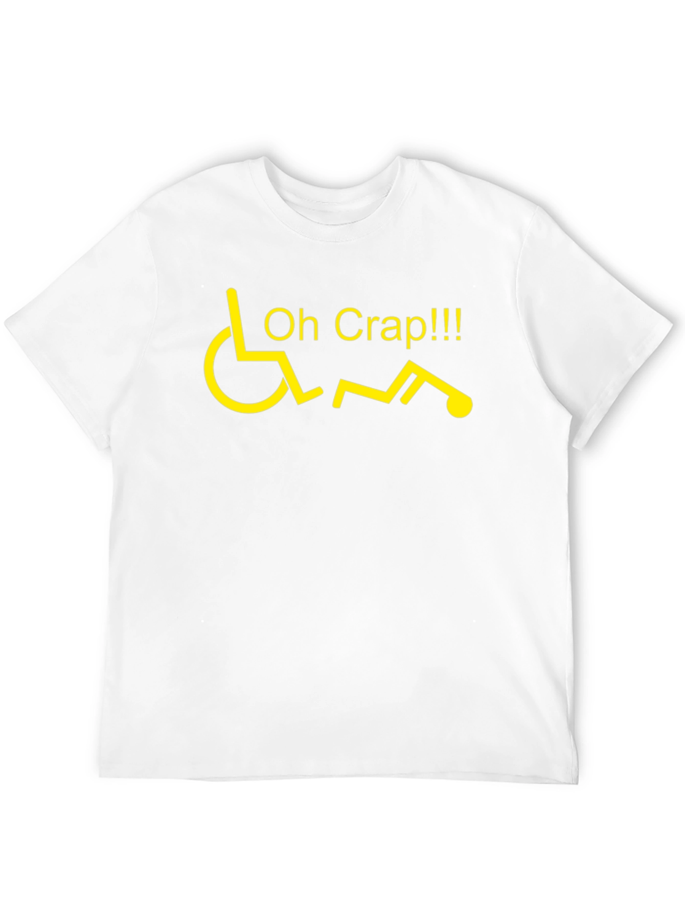 Oh Crap Wheelchair Humor Graphic T-Shirt