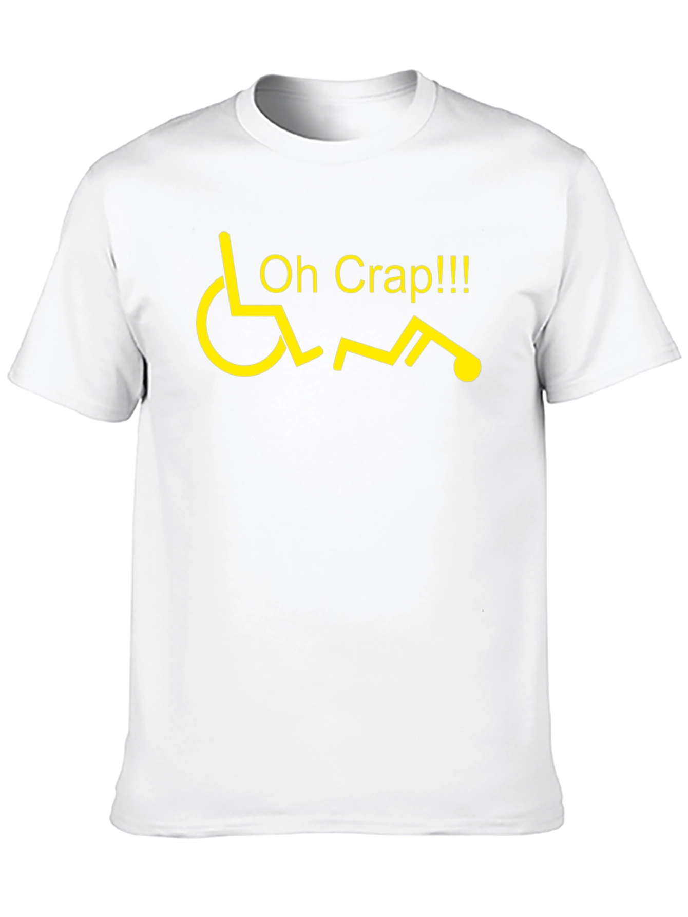 Oh Crap Wheelchair Humor Graphic T-Shirt