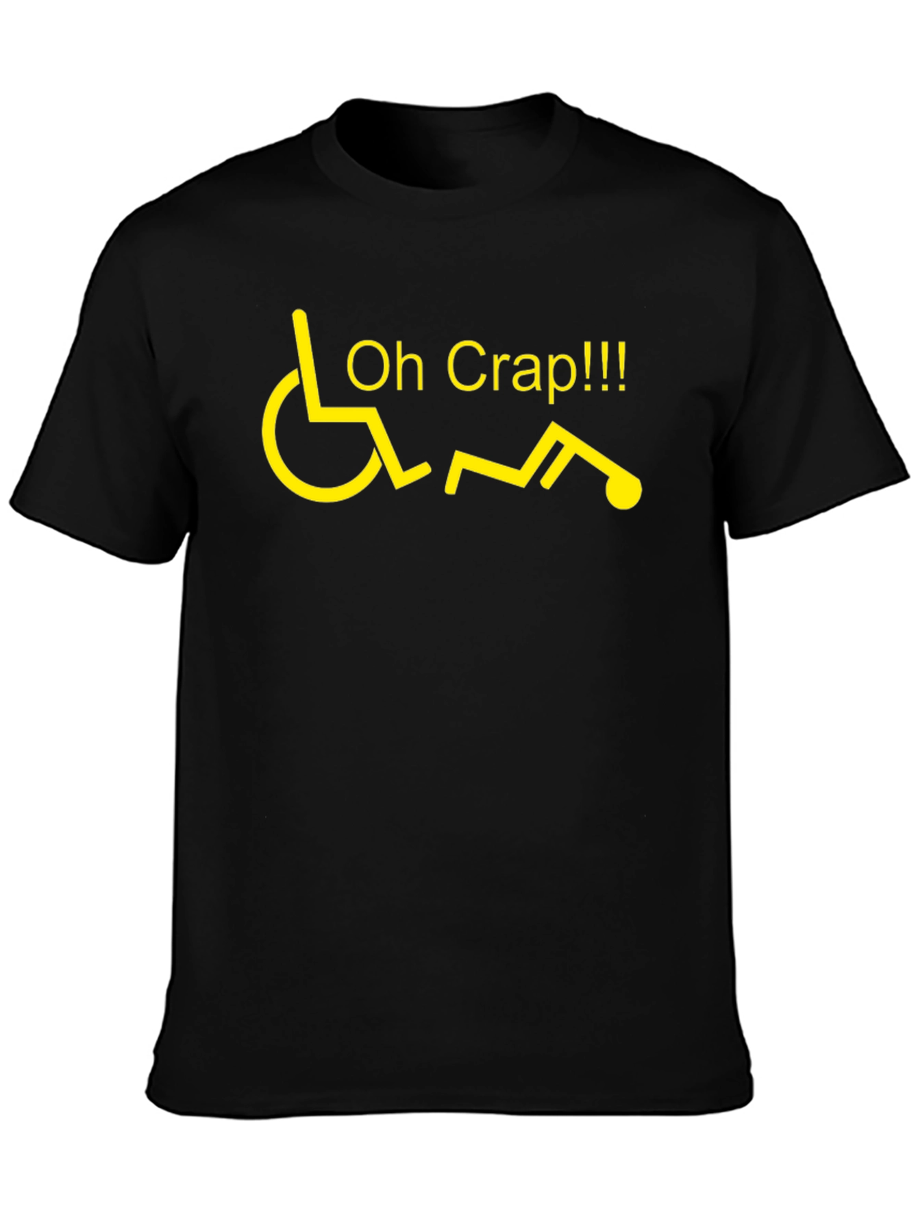 Oh Crap Wheelchair Humor Graphic T-Shirt