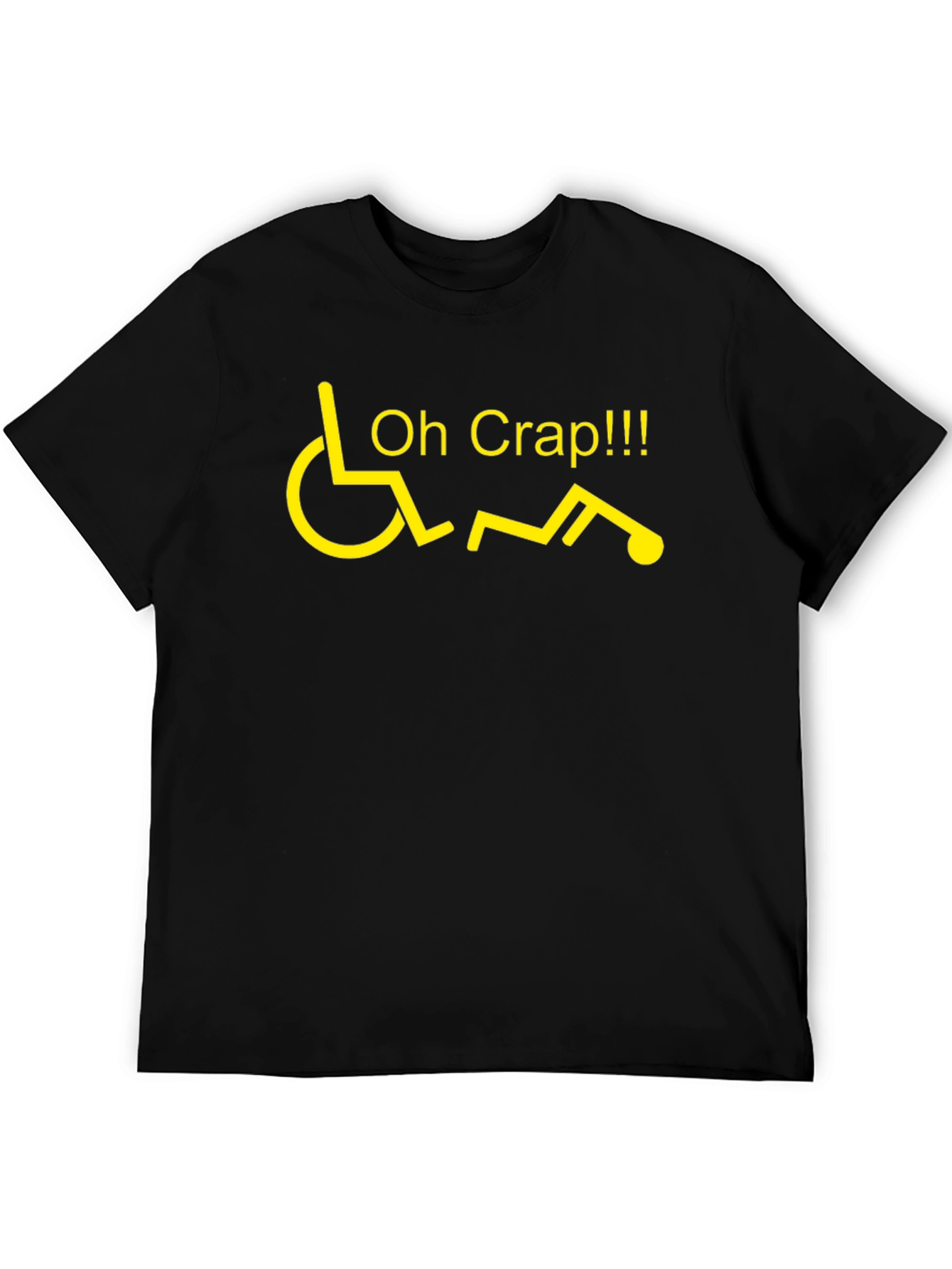 Oh Crap Wheelchair Humor Graphic T-Shirt