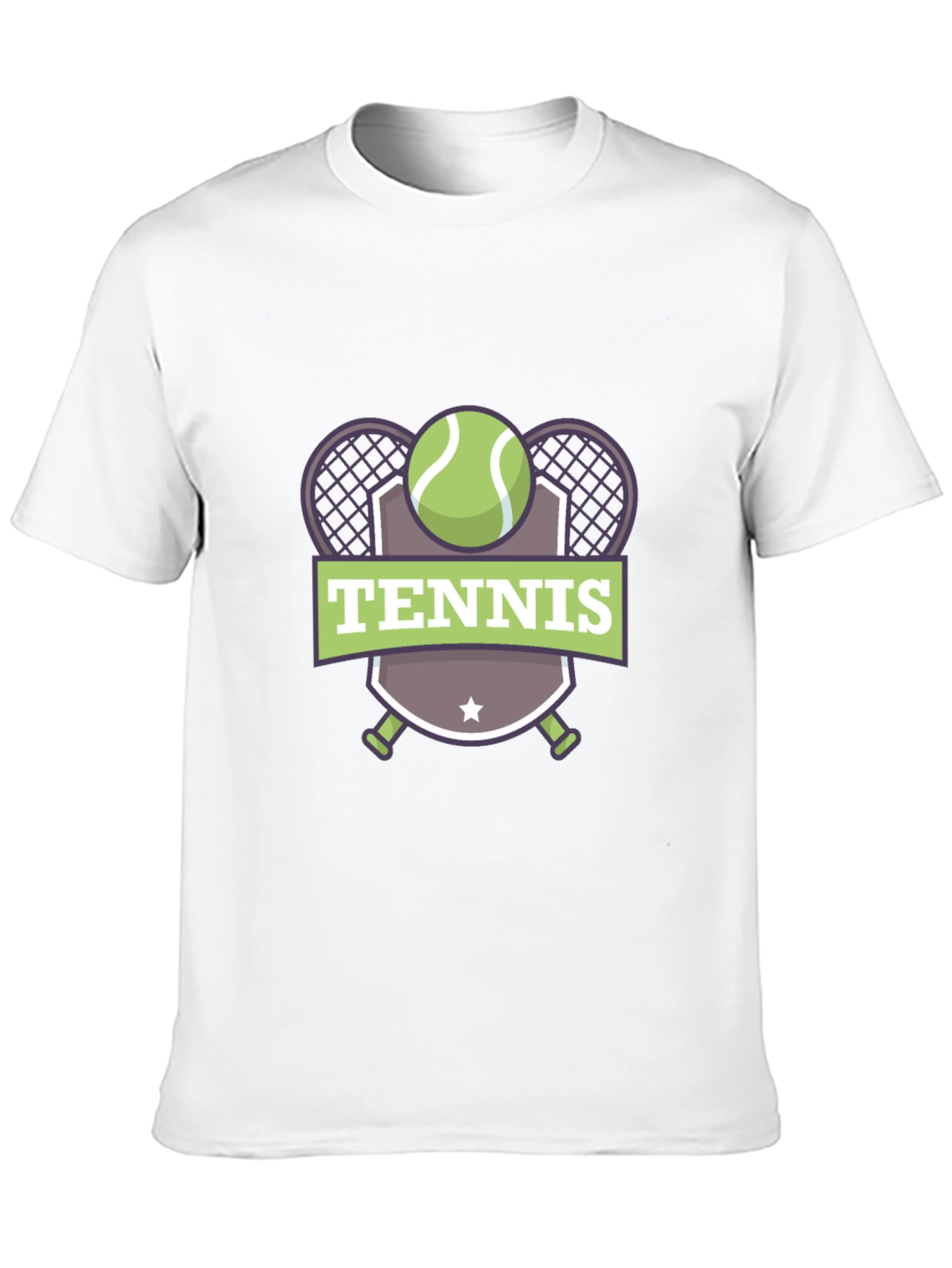 Tennis Graphic Black T-Shirt for Men