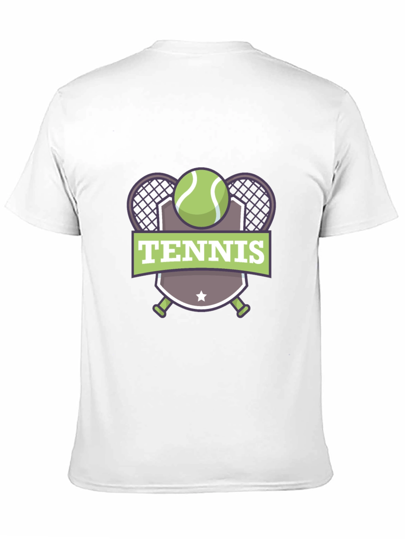 Tennis Graphic Black T-Shirt for Men