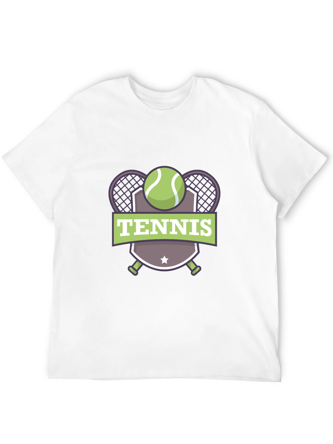 Tennis Graphic Black T-Shirt for Men