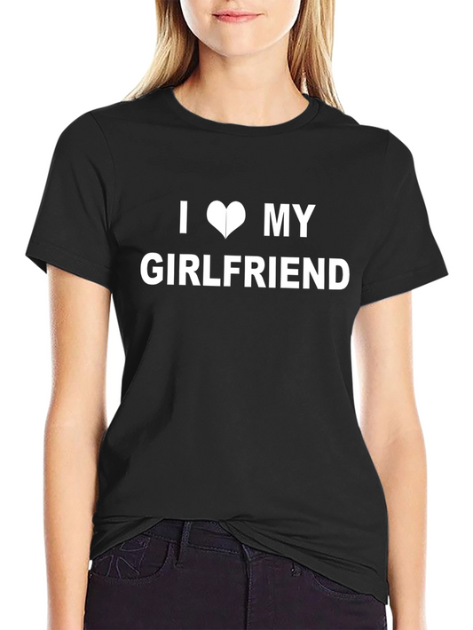 I Heart My Girlfriend Black T-Shirt