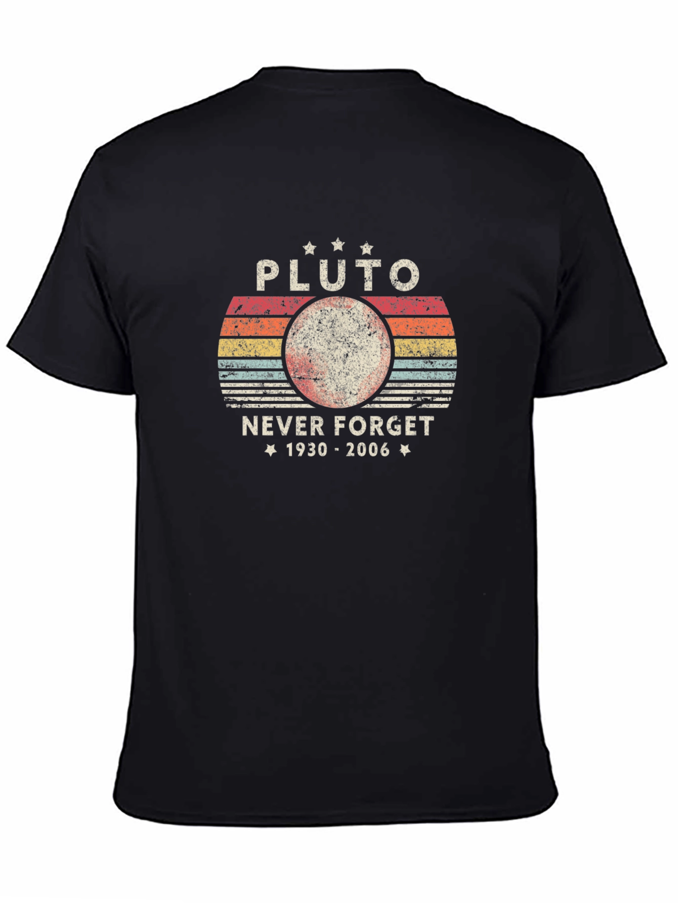 Pluto Never Forget Retro Graphic T-Shirt
