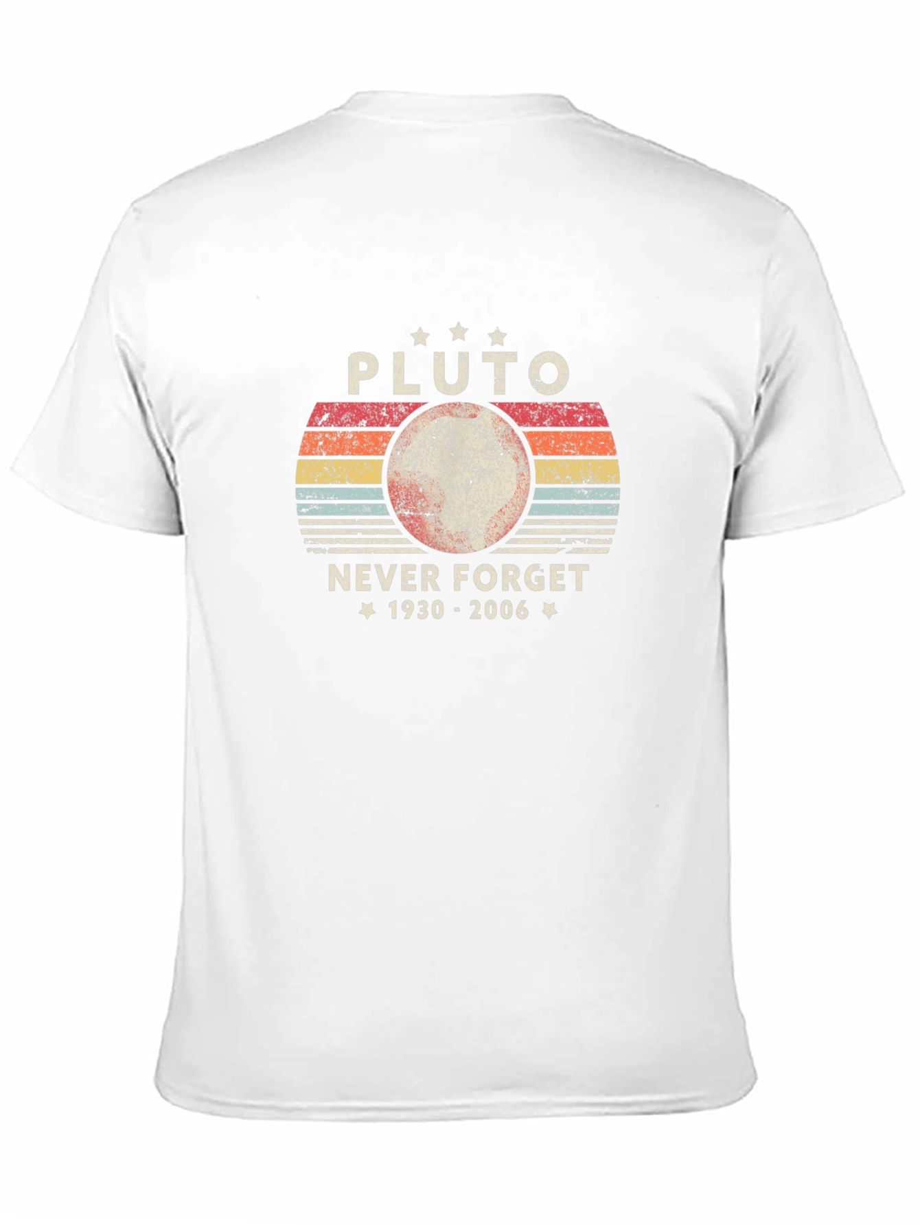 Pluto Never Forget Retro Graphic T-Shirt
