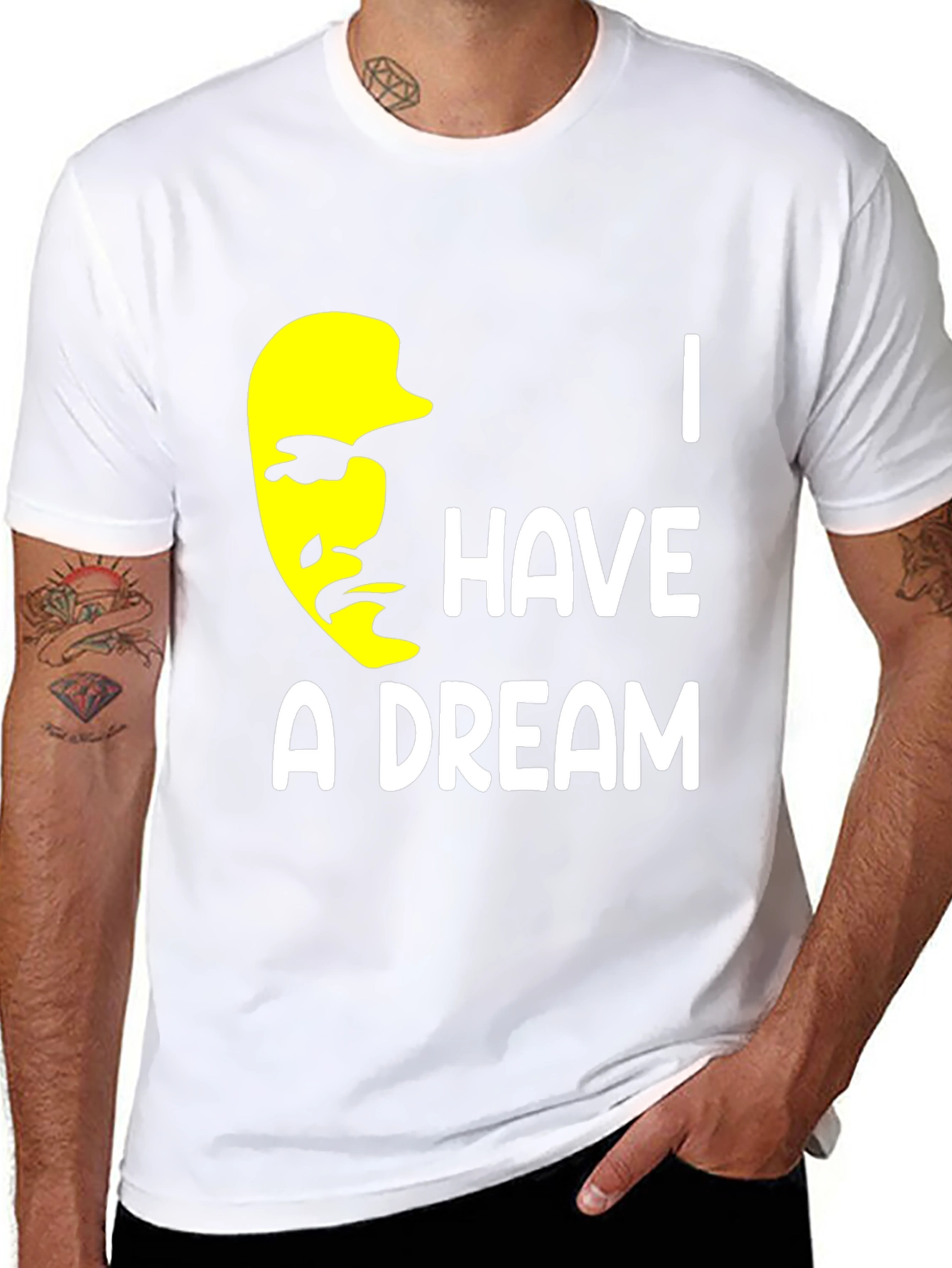 I Have A Dream T-Shirt Black Cotton Graphic Tee