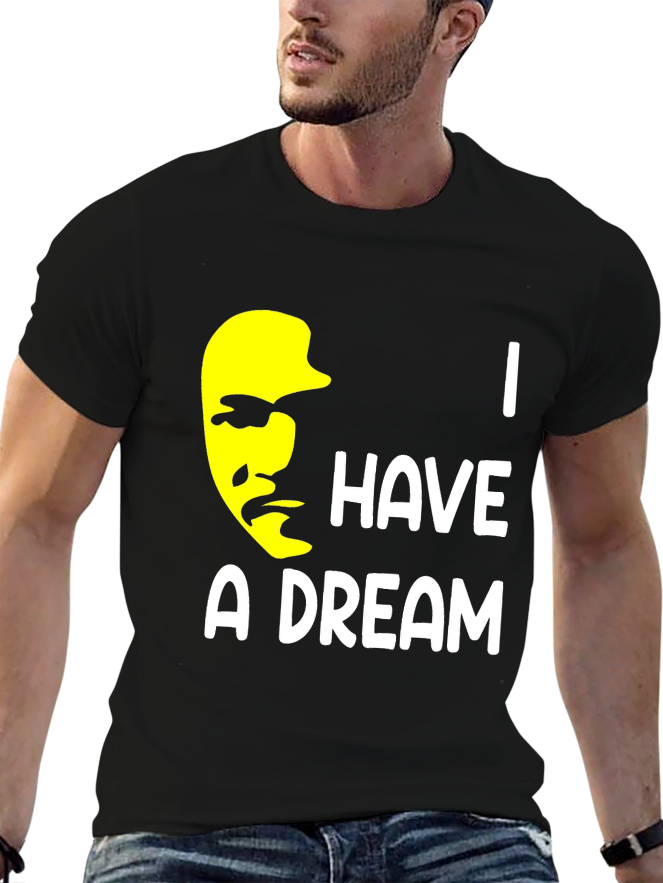 I Have A Dream T-Shirt Black Cotton Graphic Tee
