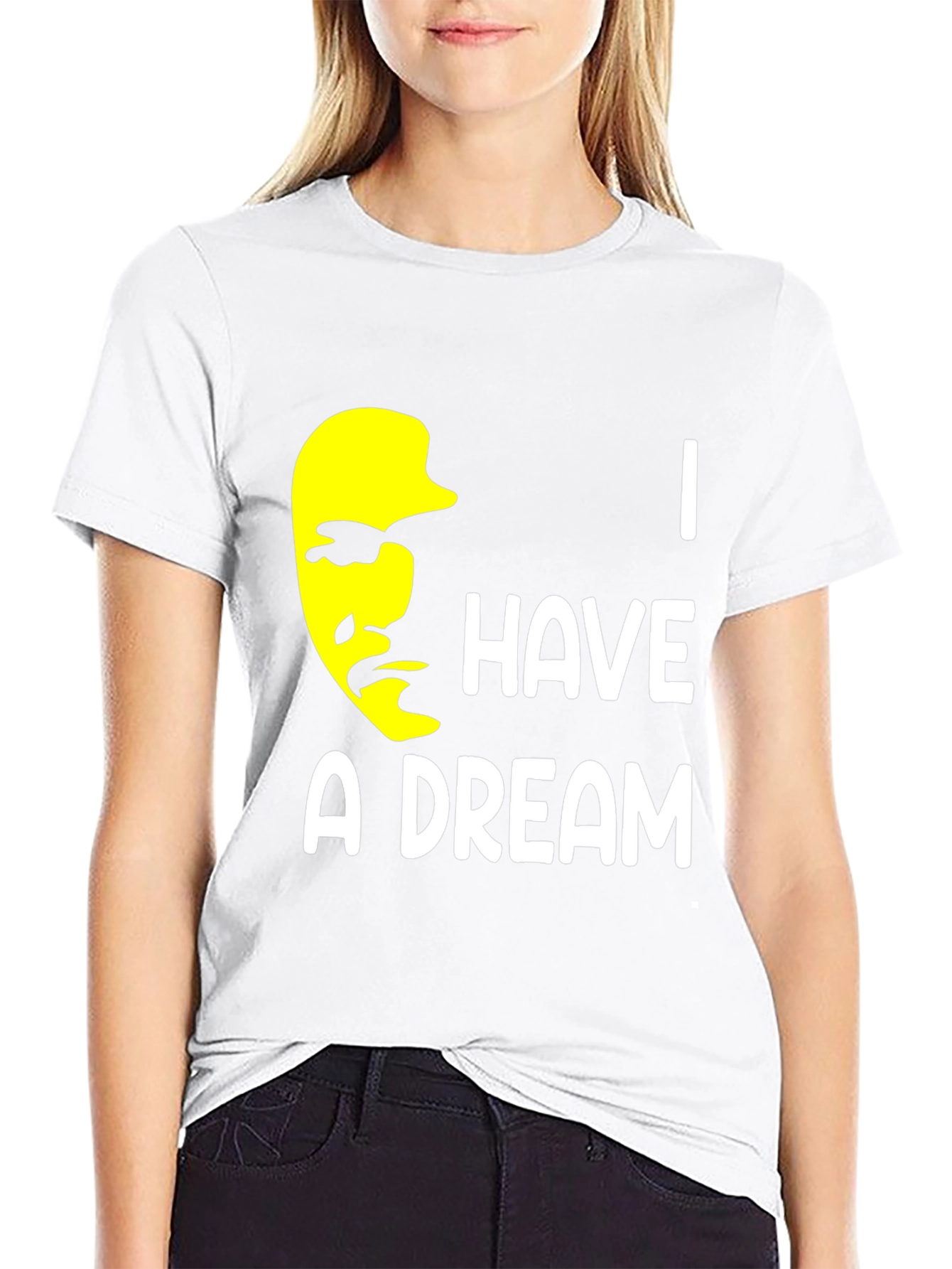 I Have A Dream T-Shirt Black Cotton Graphic Tee
