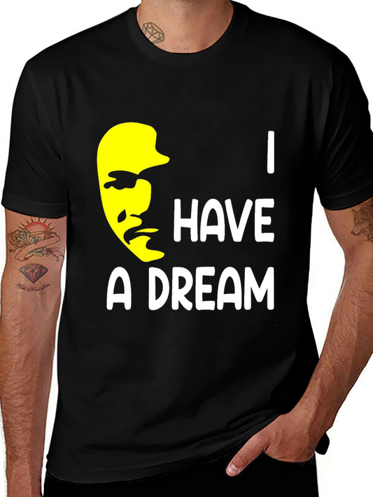 I Have A Dream T-Shirt Black Cotton Graphic Tee