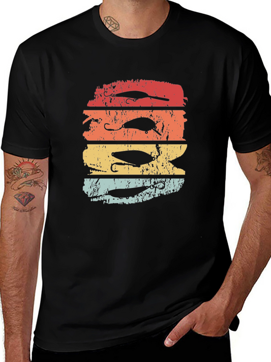 Retro Fishing Lures Graphic Tee | Angler Gift