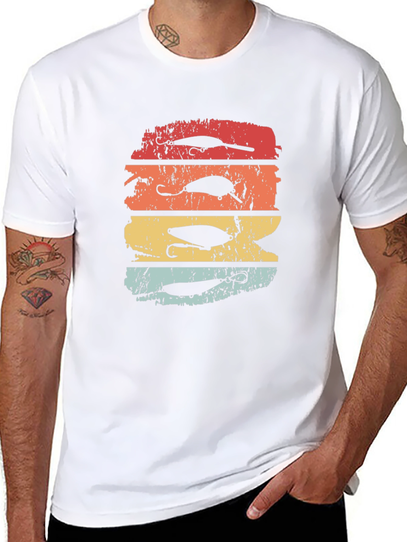 Retro Fishing Lures Graphic Tee | Angler Gift