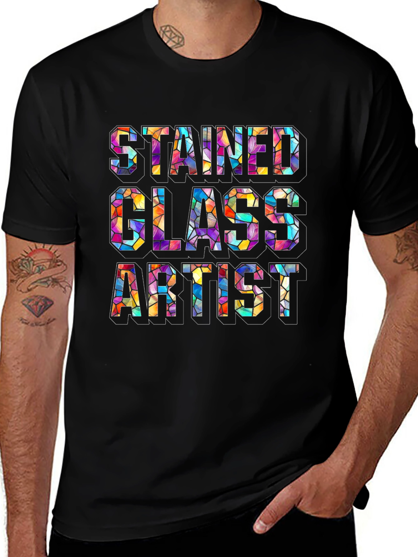 Stained Glass Artist Graphic T-Shirt