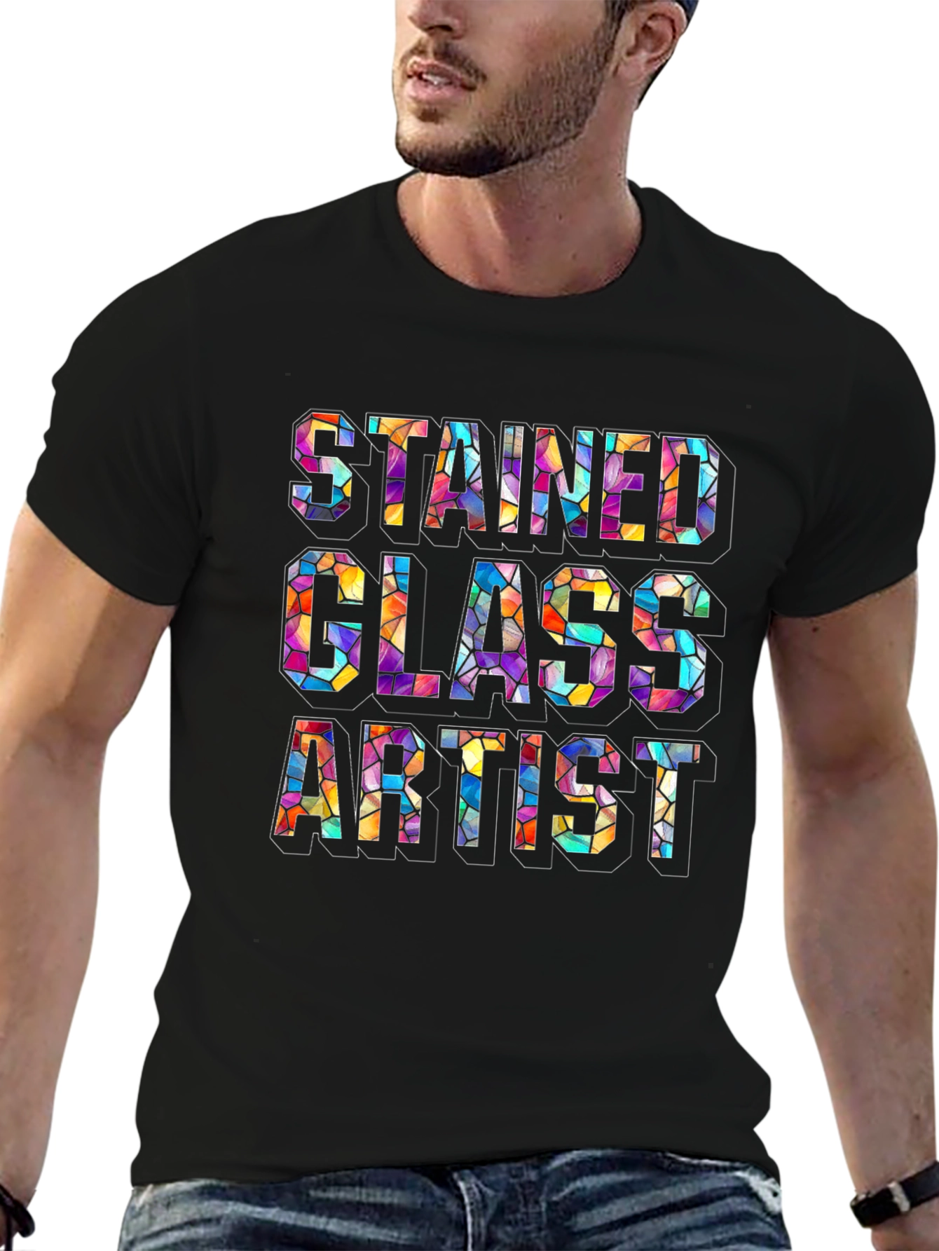 Stained Glass Artist Graphic T-Shirt
