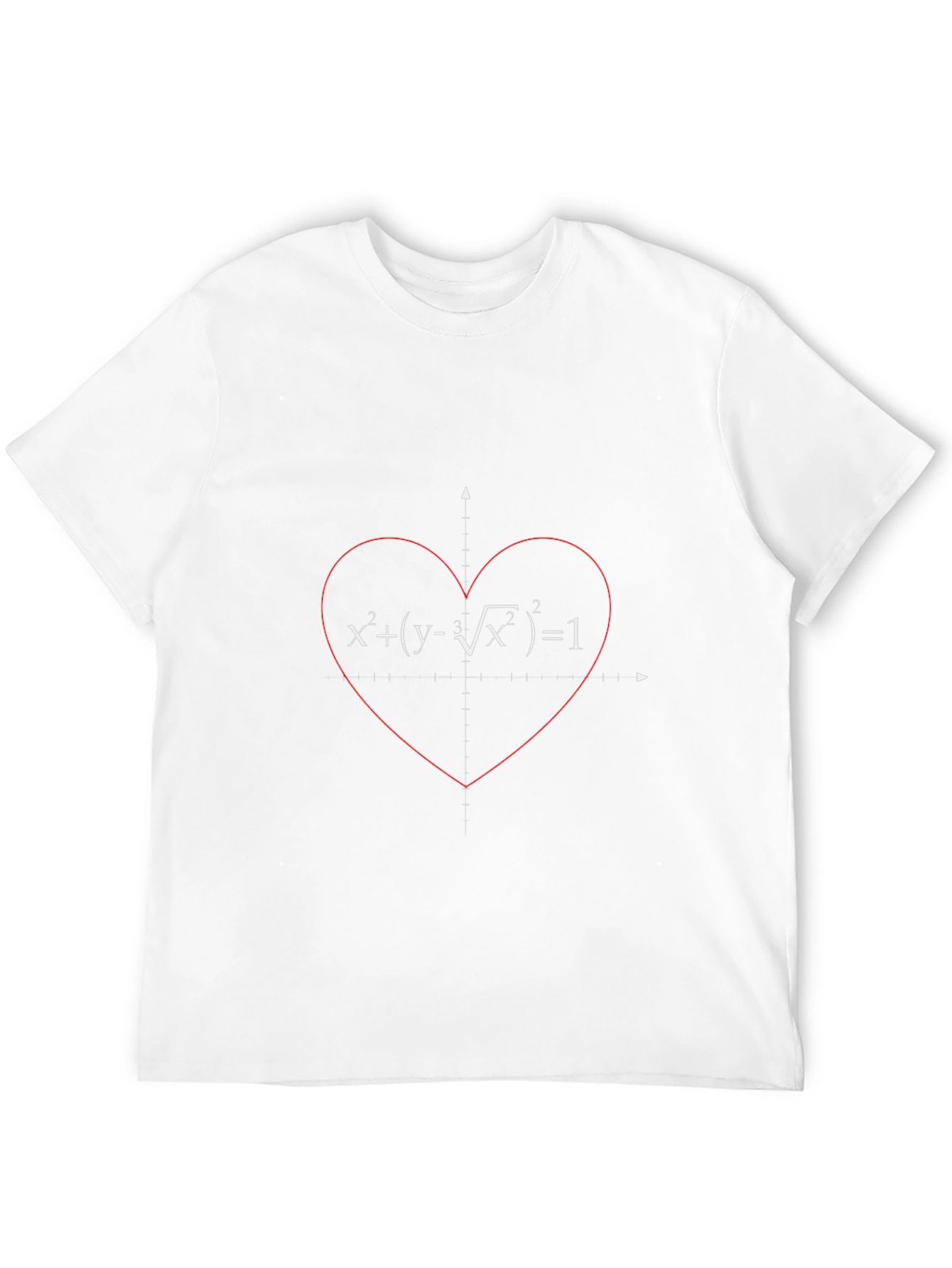 Math Equation Heart Graphic T-Shirt - Black
