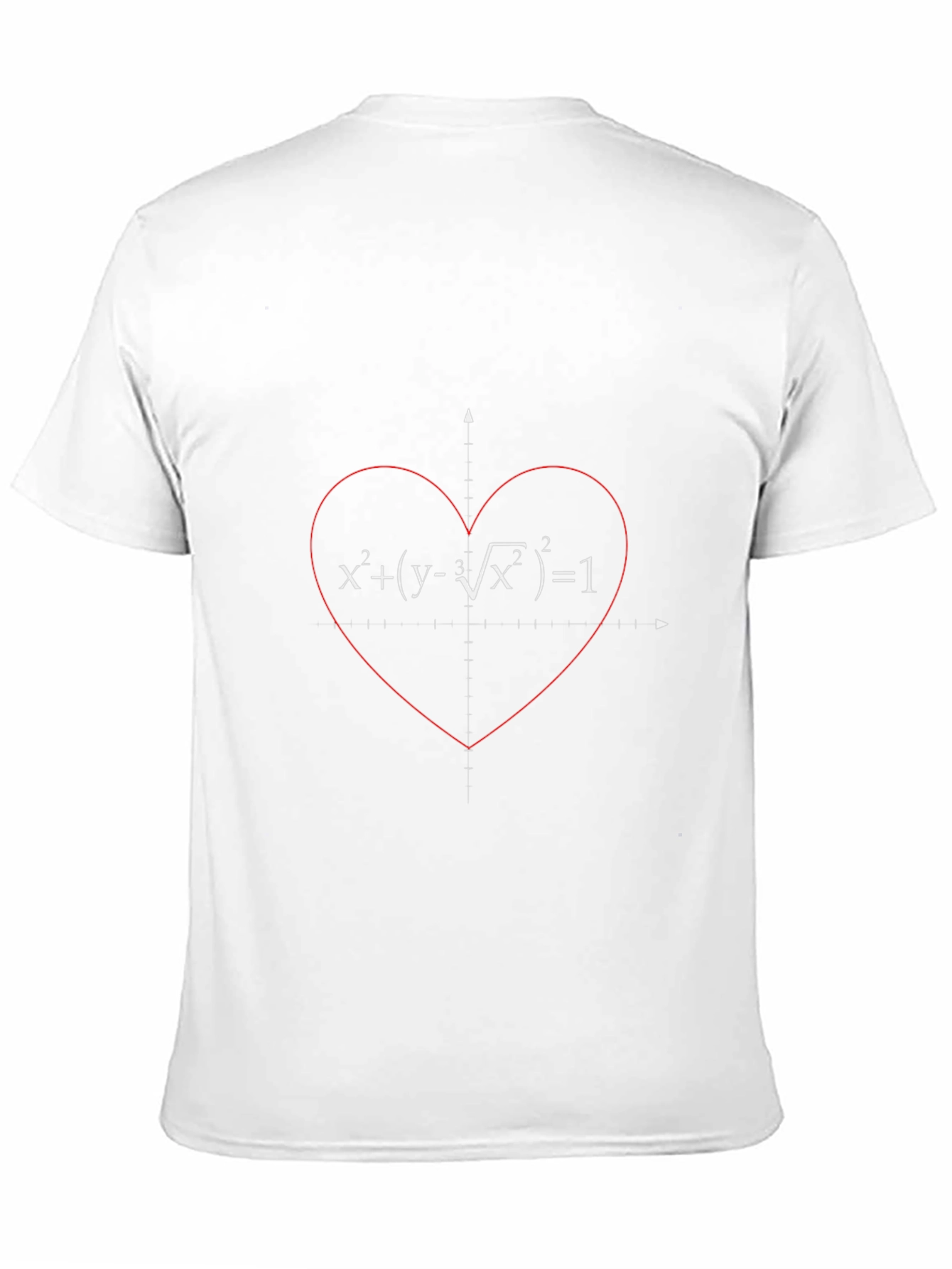 Math Equation Heart Graphic T-Shirt - Black
