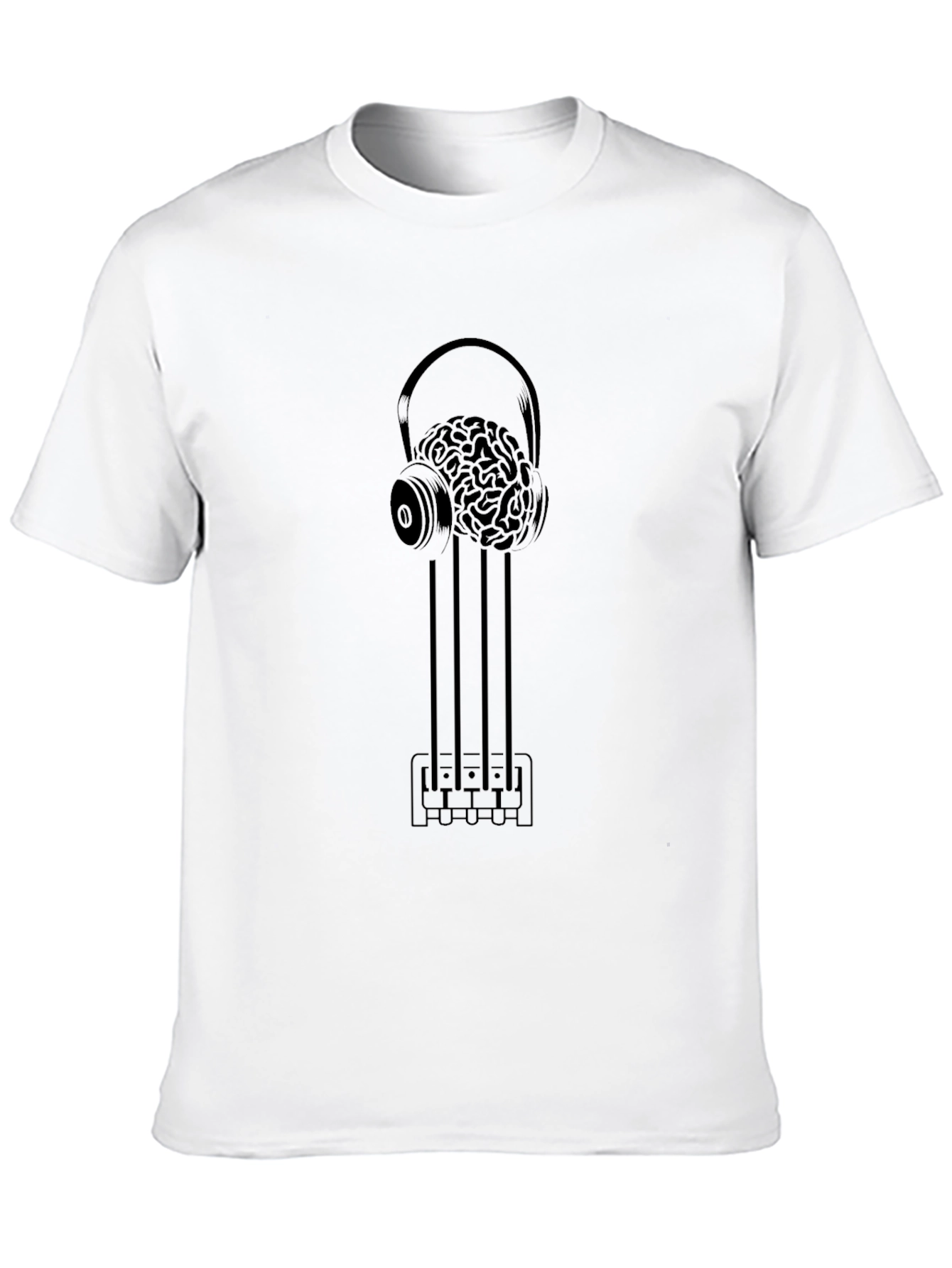 Brain Music Graphic T-Shirt