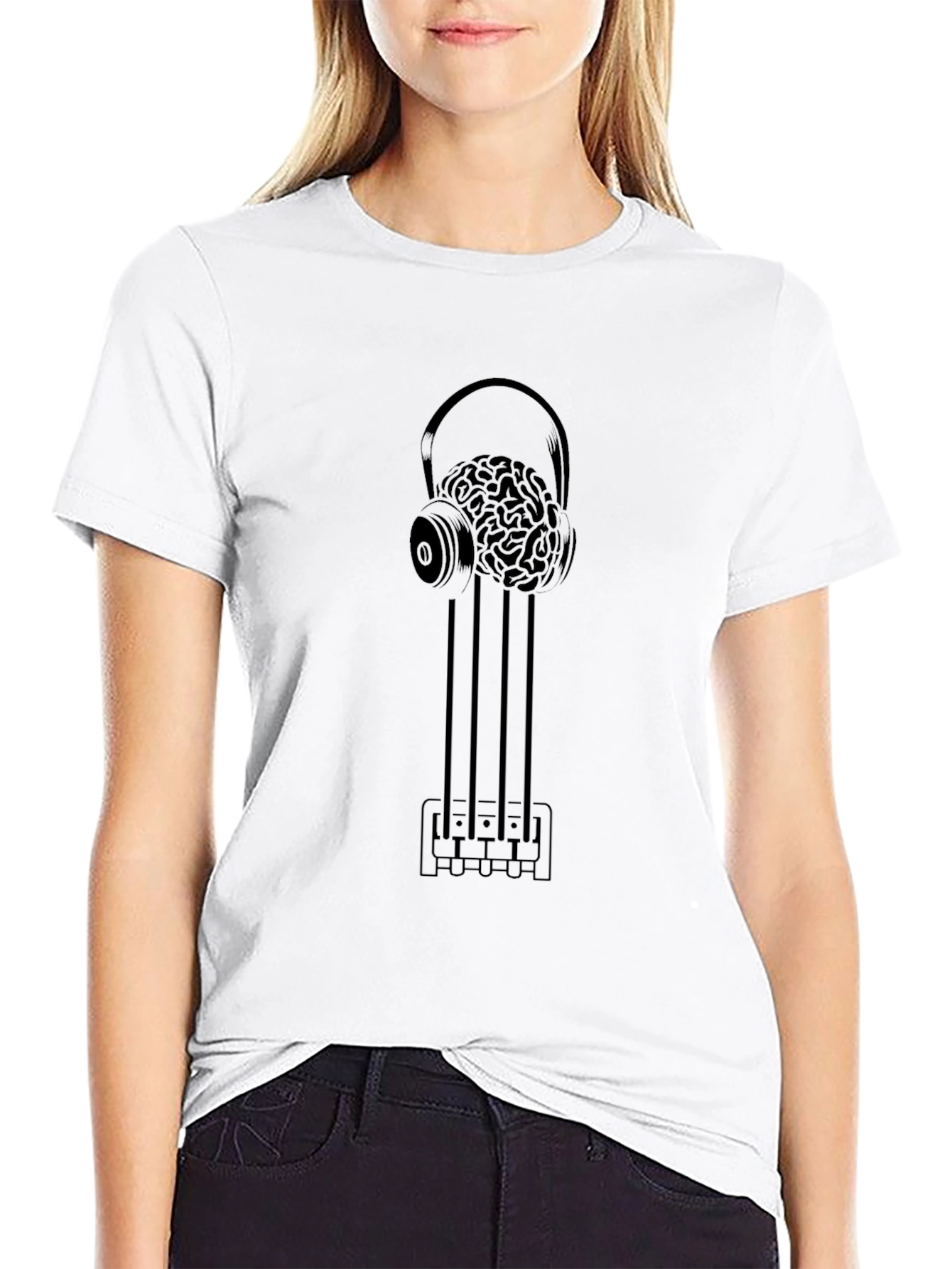 Brain Music Graphic T-Shirt