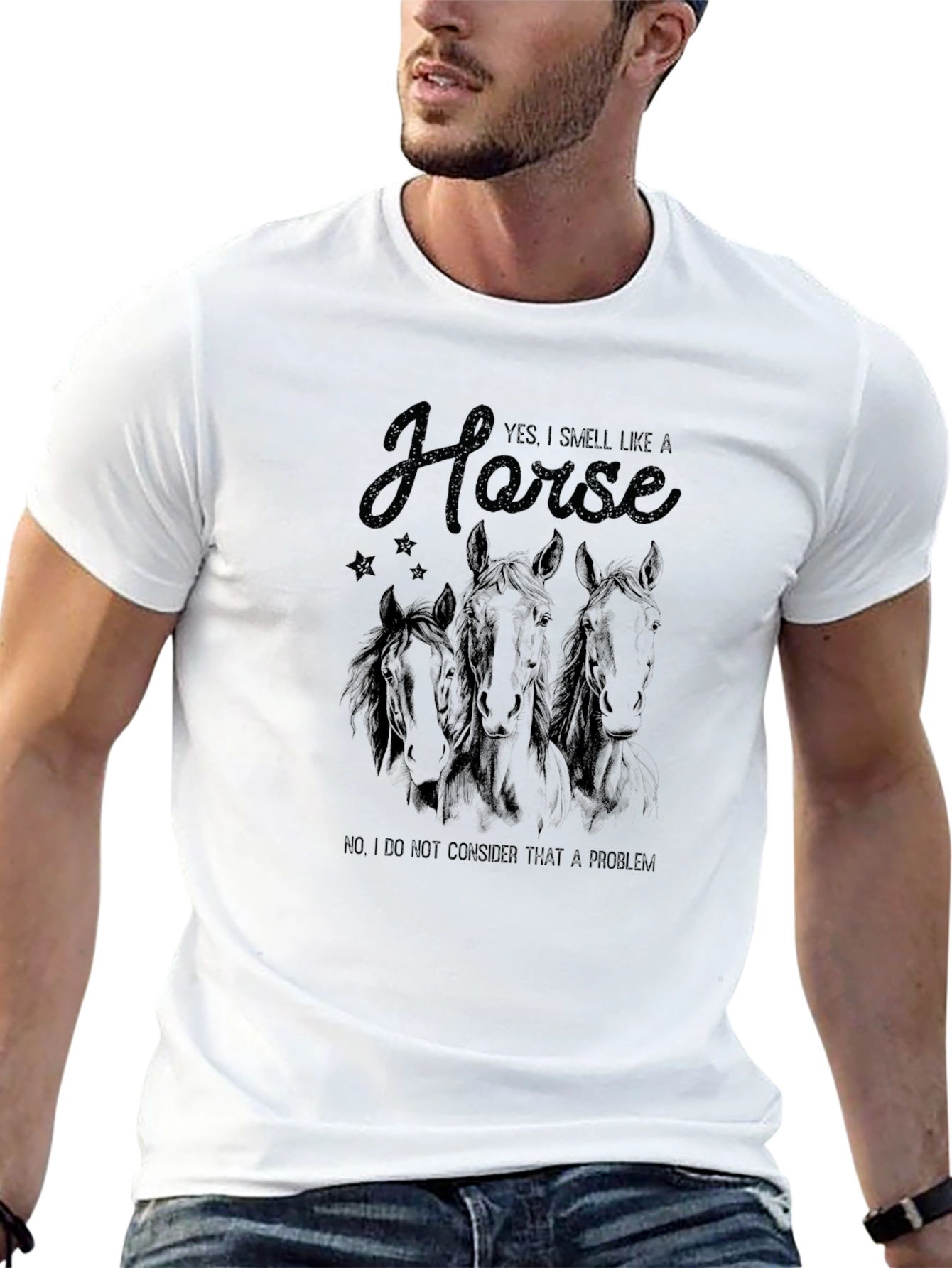 Smell Like a Horse Funny Graphic Tee