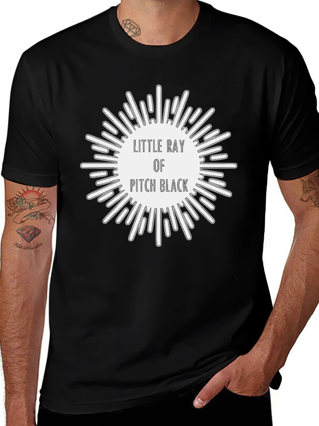 Little Ray of Pitch Black Graphic T-Shirt