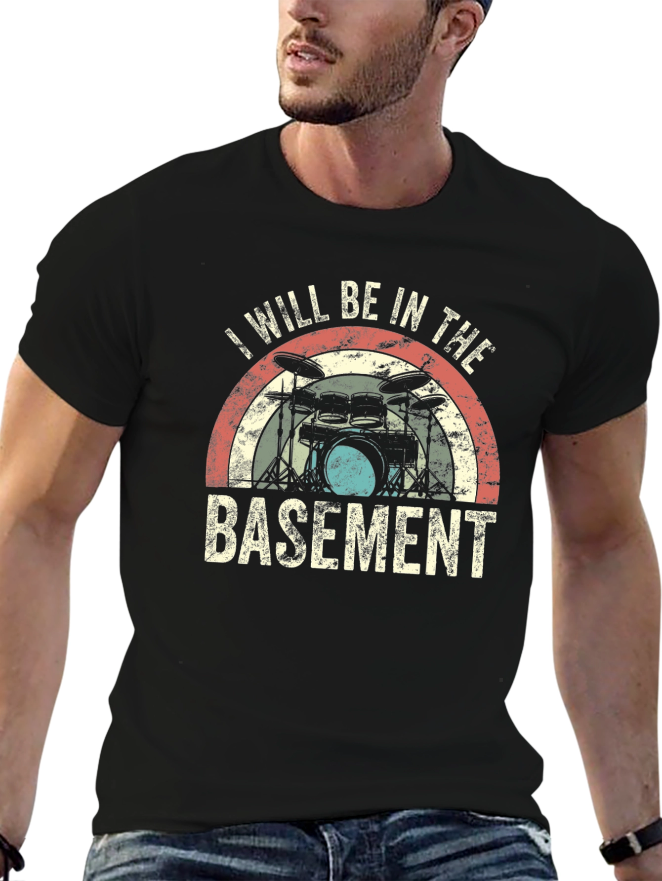 I Will Be in the Basement Drummer T-Shirt