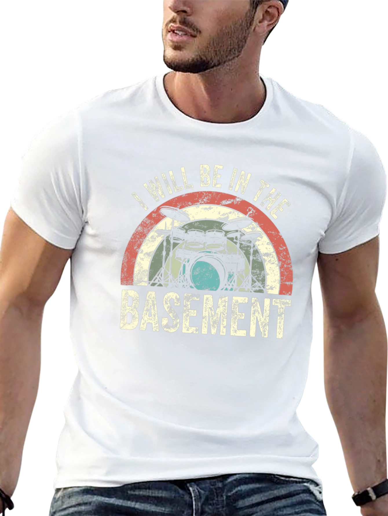 I Will Be in the Basement Drummer T-Shirt