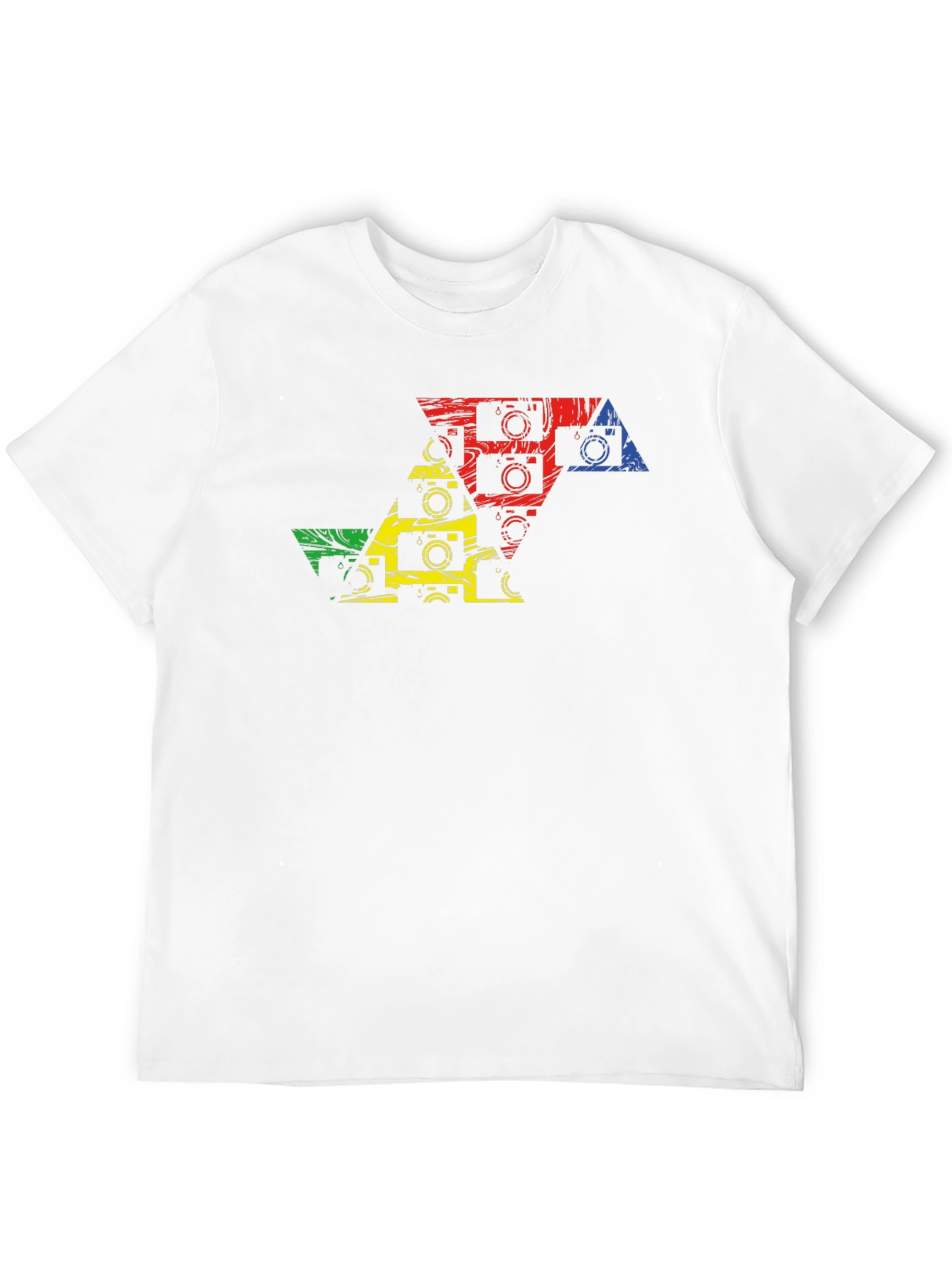 Camera Triangle Graphic Tee - Artsy Photo T-Shirt