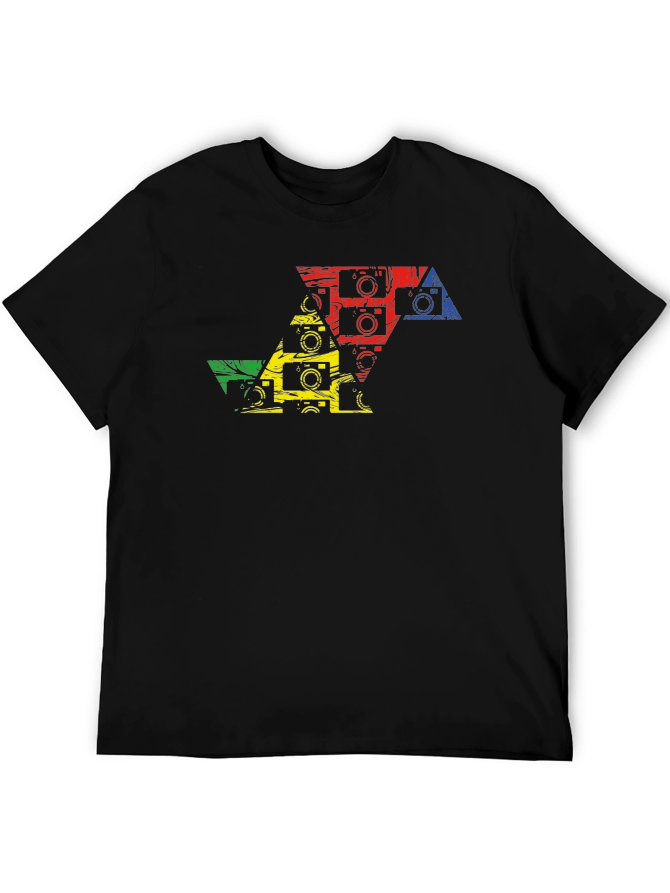 Camera Triangle Graphic Tee - Artsy Photo T-Shirt