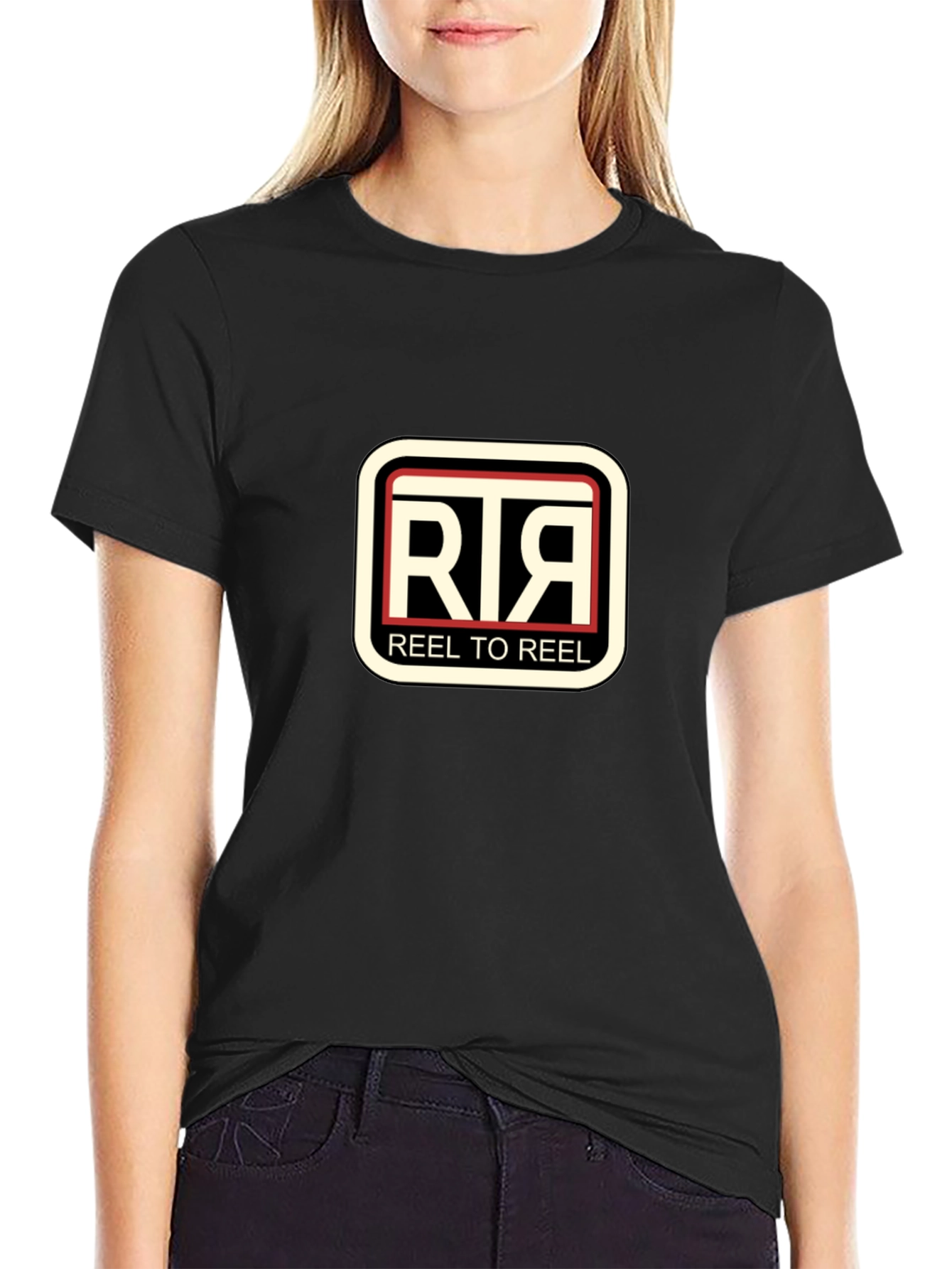 Reel to Reel Black Graphic Tee