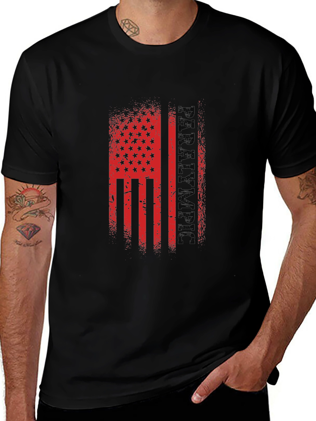 Patriotic Paralyzed T-Shirt - Black