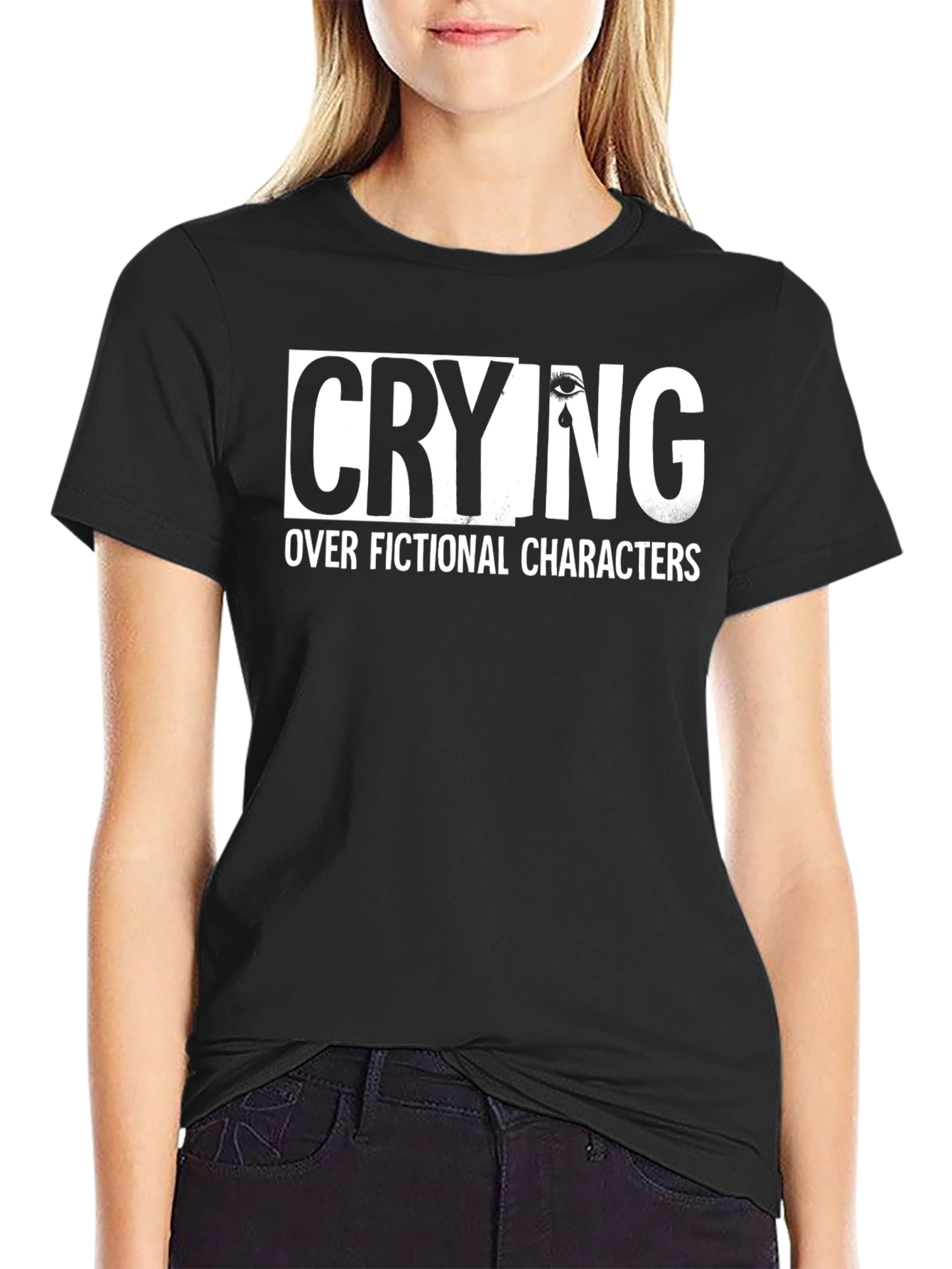 Crying Over Fictional Characters Graphic Tee