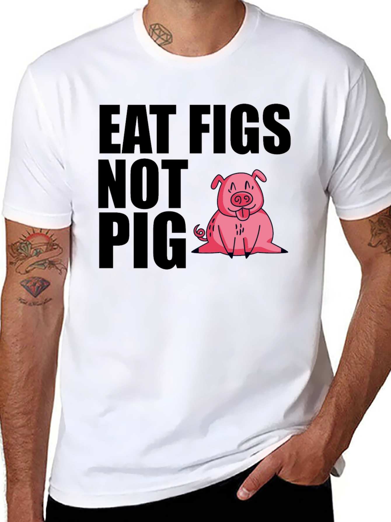 Eat Figs Not Pig Vegan Graphic Tee