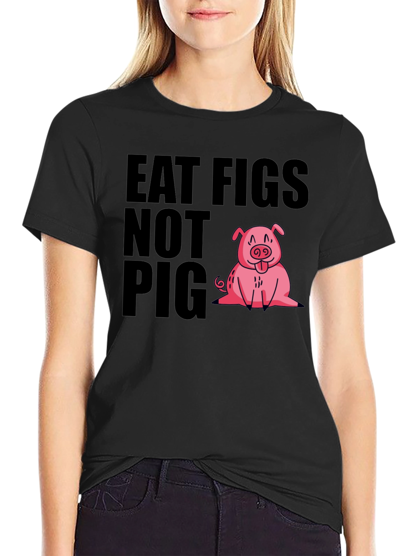 Eat Figs Not Pig Vegan Graphic Tee