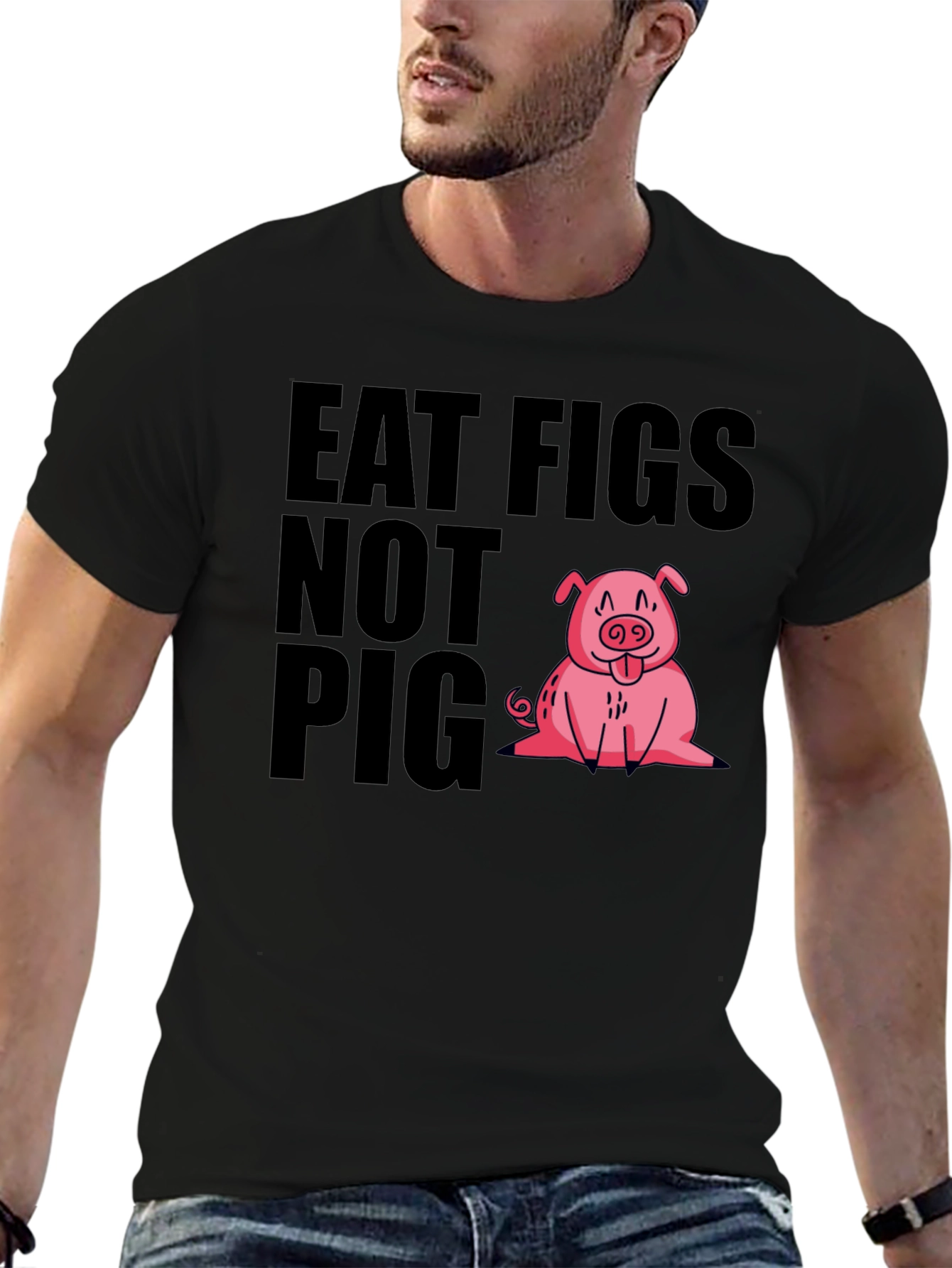 Eat Figs Not Pig Vegan Graphic Tee